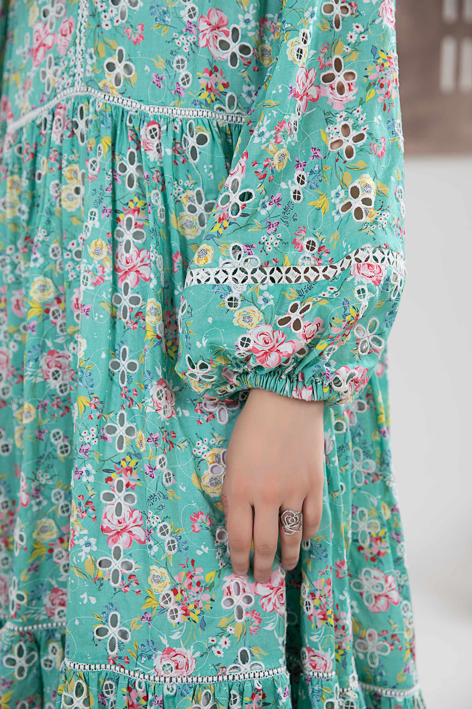 Printed Arabic Lawn Dress - Image 3