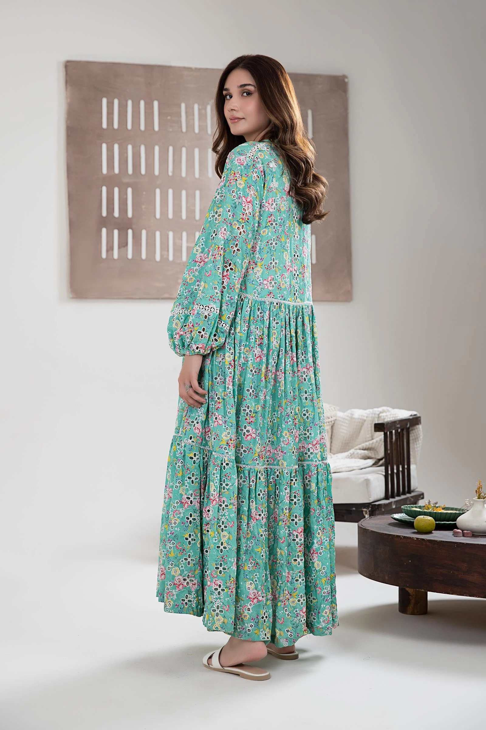 Printed Arabic Lawn Dress - Image 4