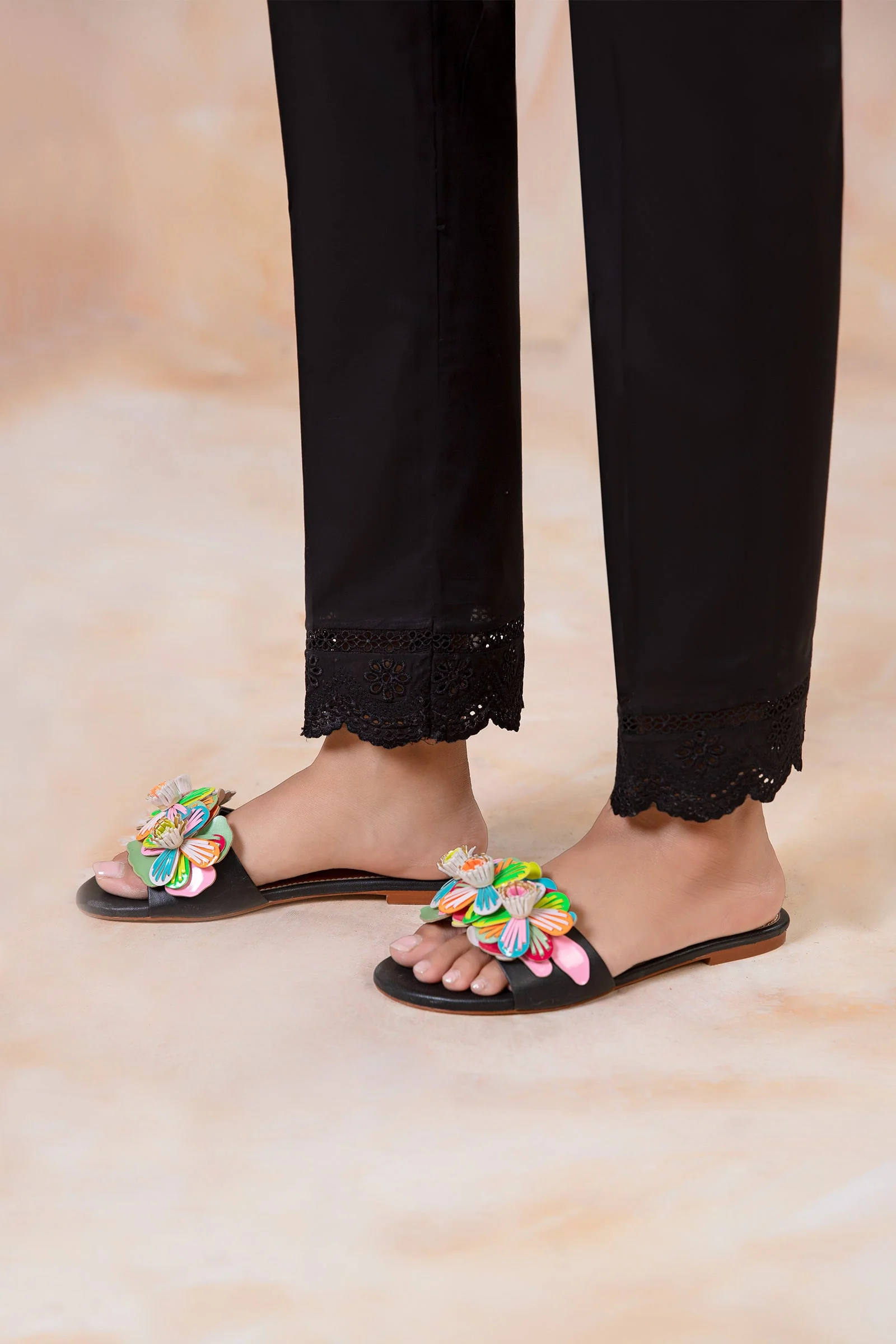 Embroidered Cambric Trouser