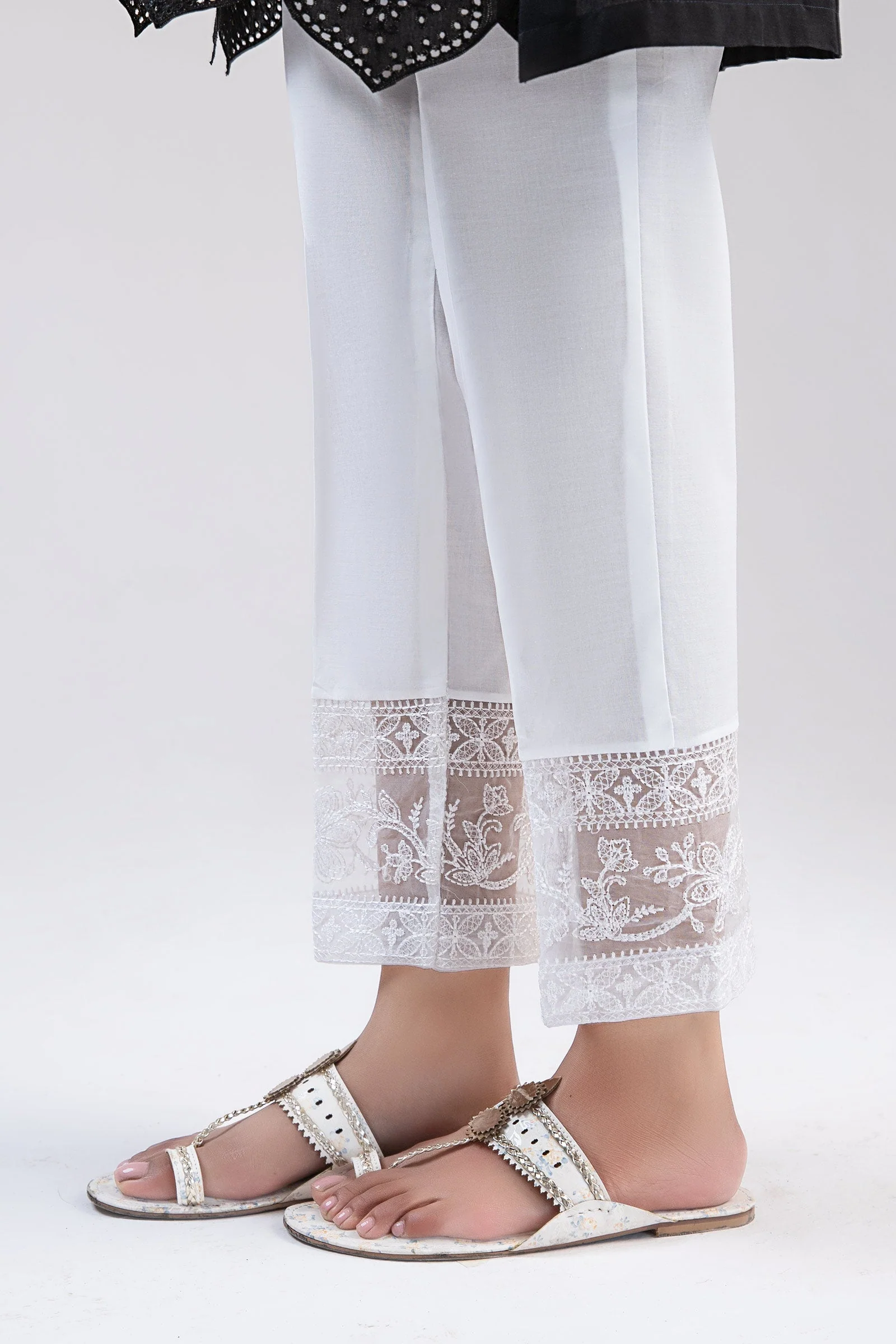 Embroidered Cambric Trouser - Image 2