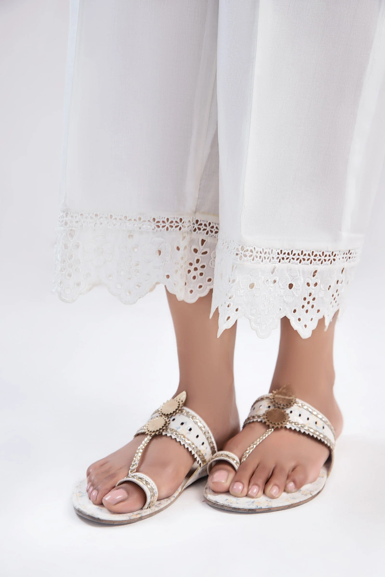 Cambric Wide Leg Trousers - Image 2