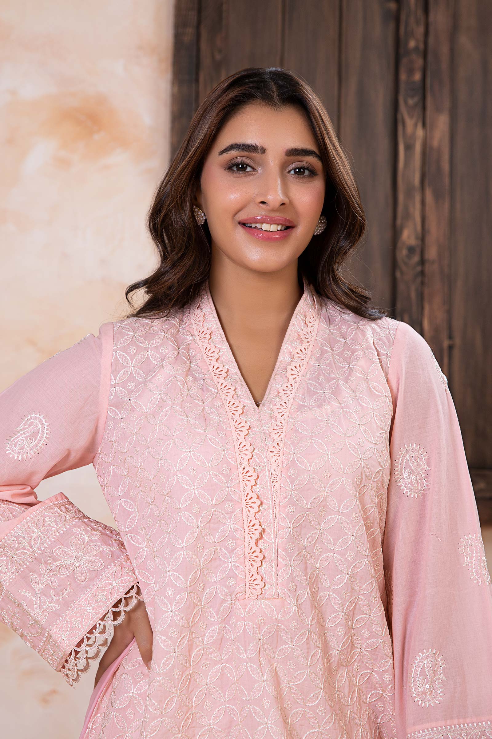 Embroidered Lawn Kurta - Image 3