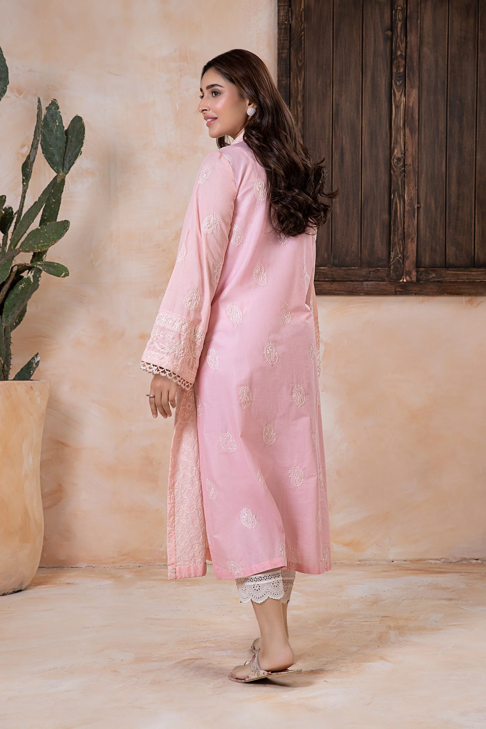 Embroidered Lawn Kurta - Image 7