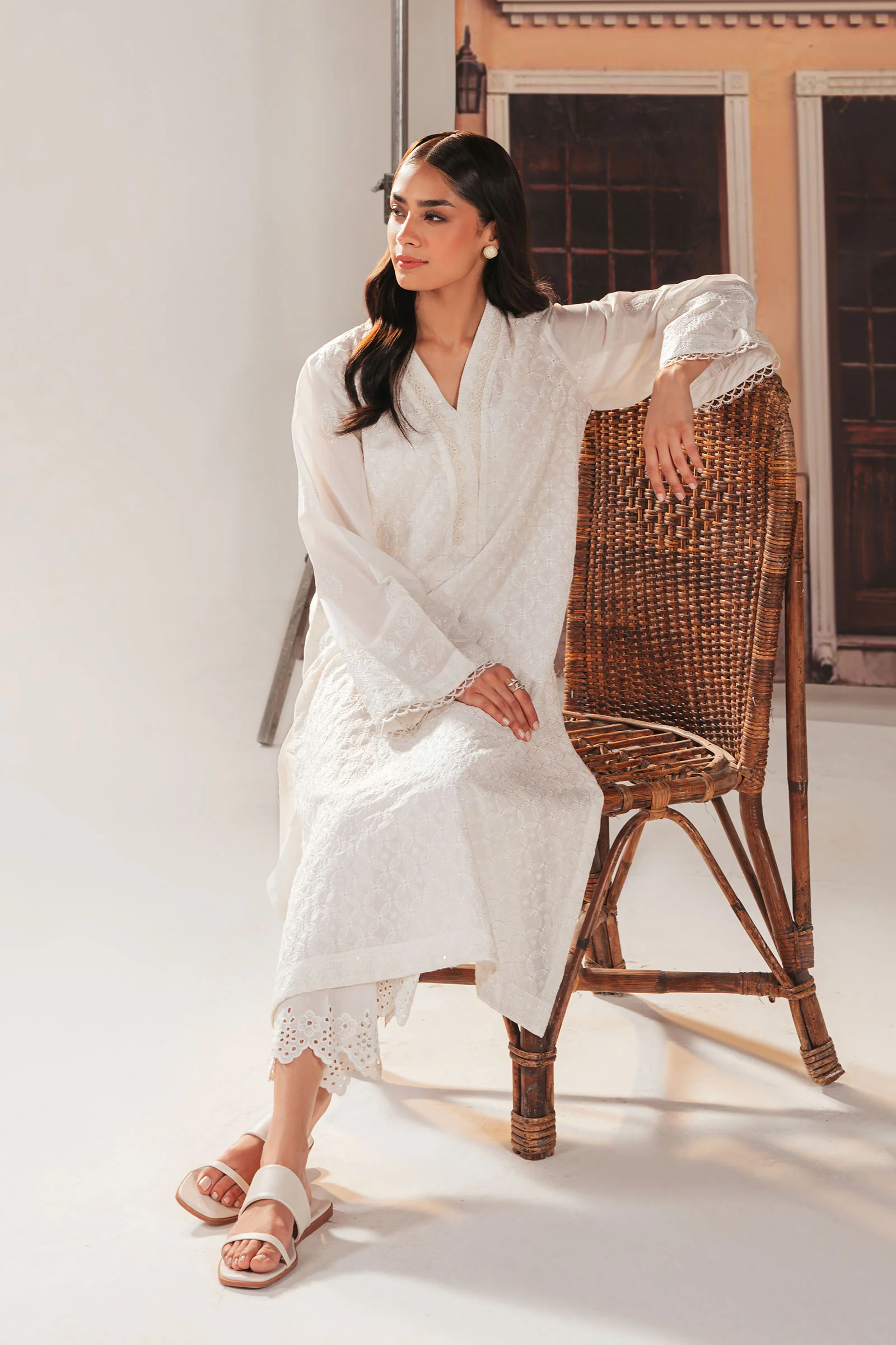 Embroidered Lawn Kurta - Image 6