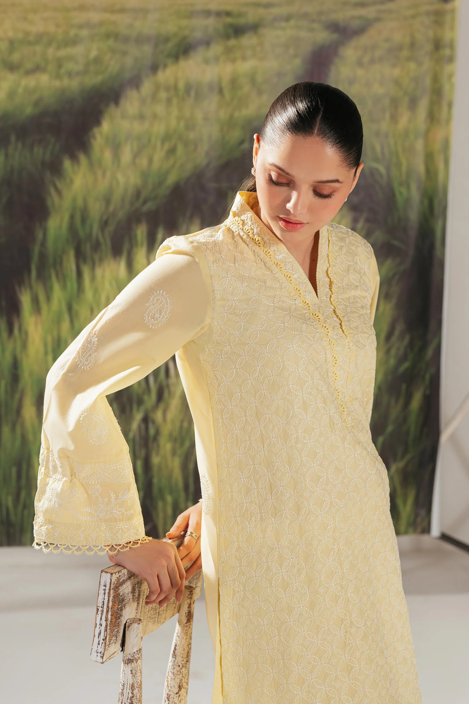 Embroidered Lawn Kurta - Image 3
