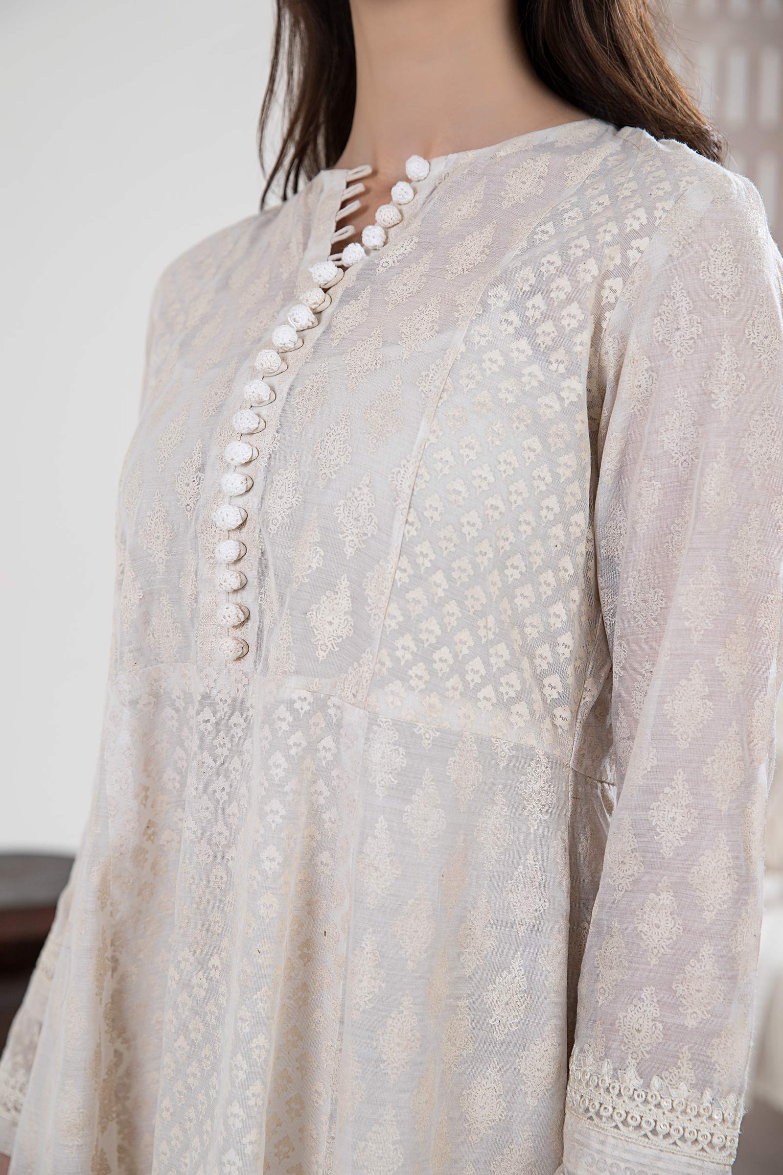 Printed Paper Cotton Frock - Image 4