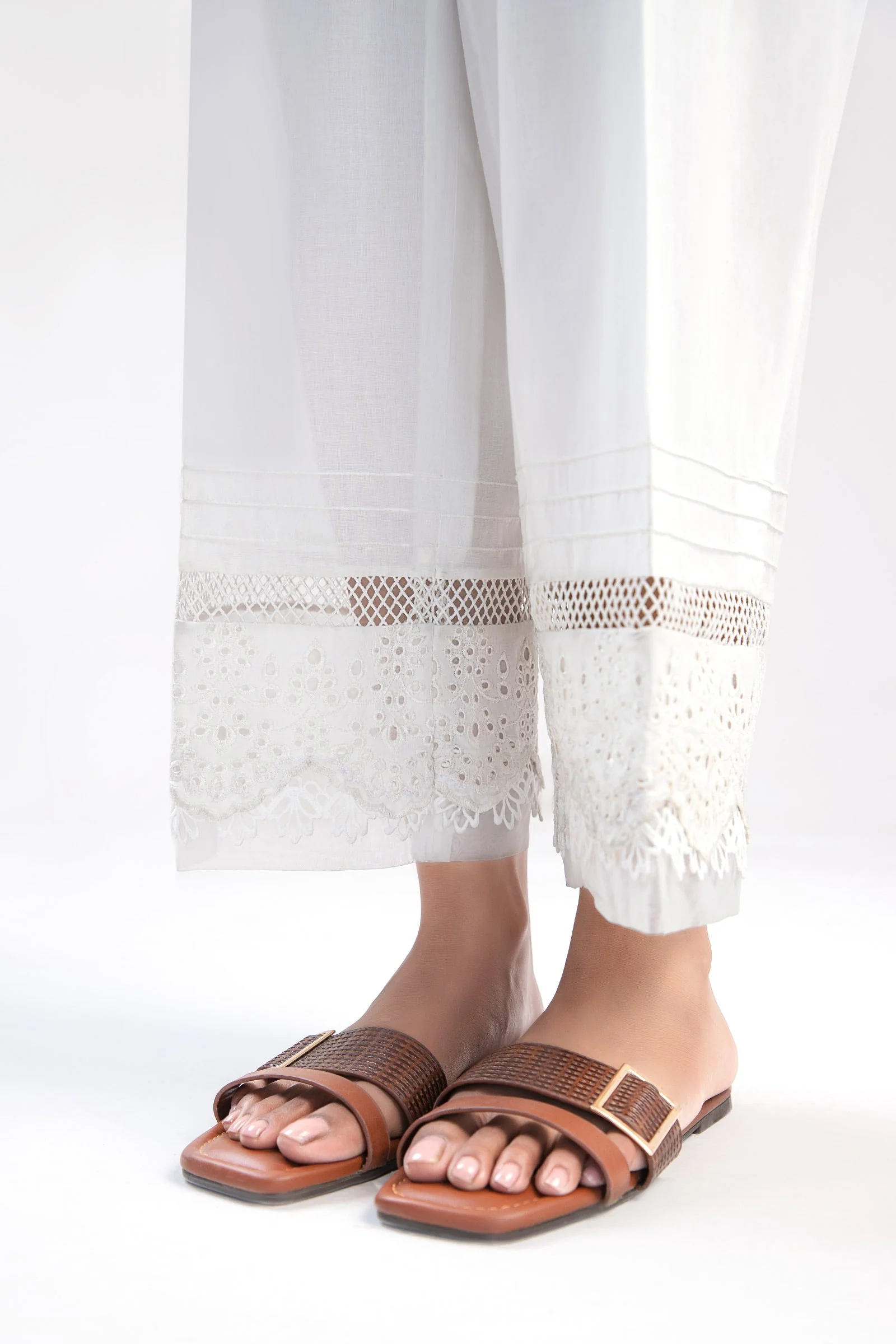 Embroidered Cambric Trouser - Image 2