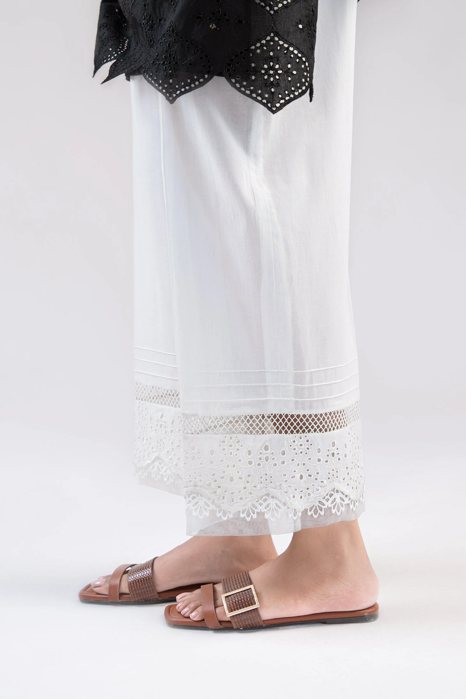 Embroidered Cambric Trouser - Image 3