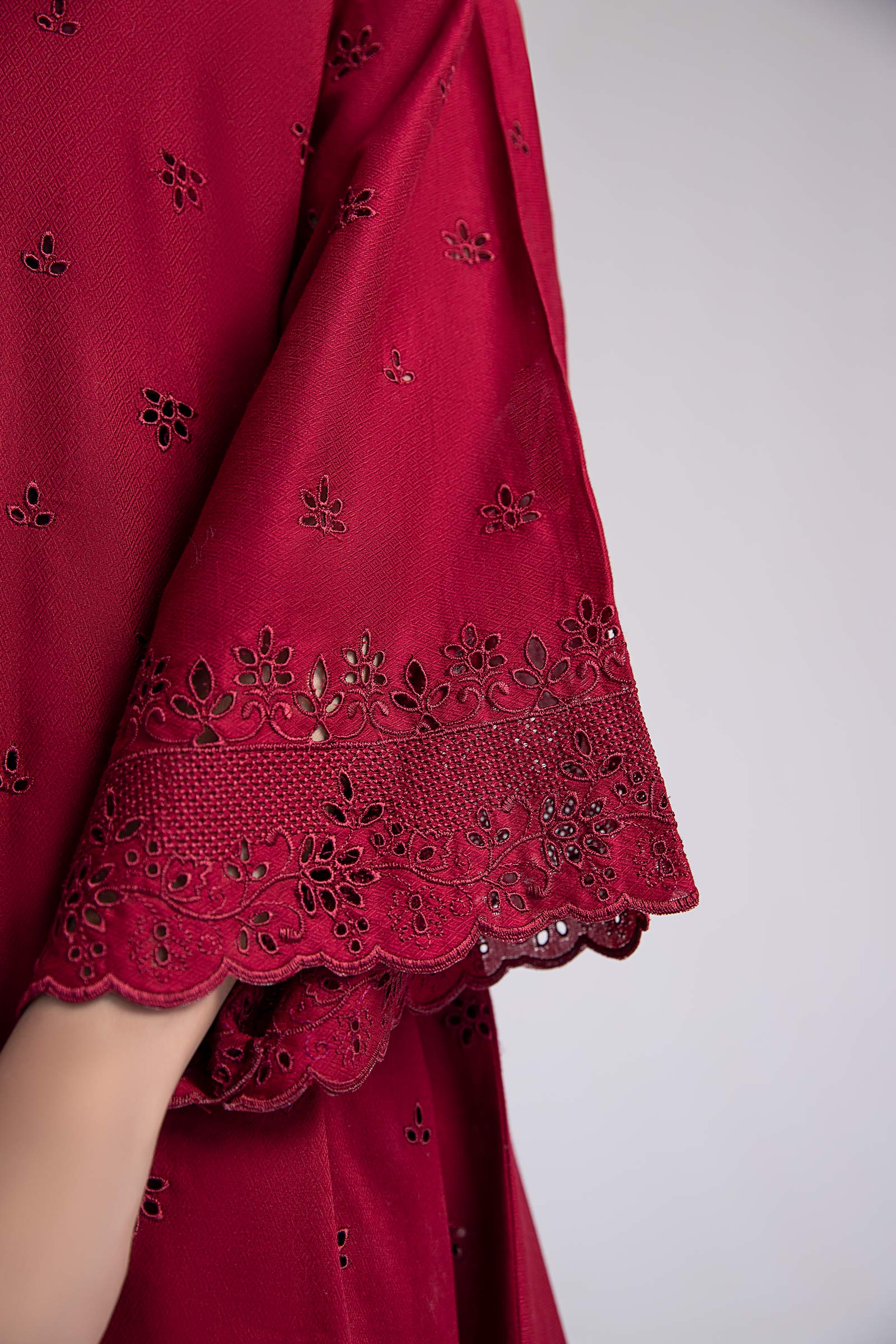 Embroidered Dobby Lawn Co-Ord Set - Image 3