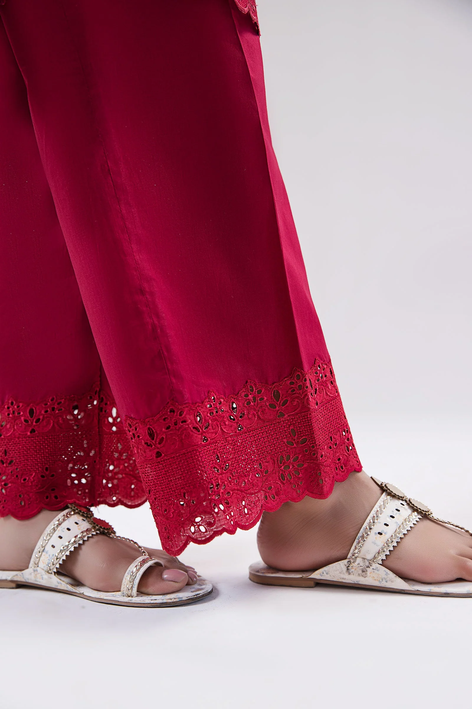 Embroidered Dobby Lawn Co-Ord Set - Image 5
