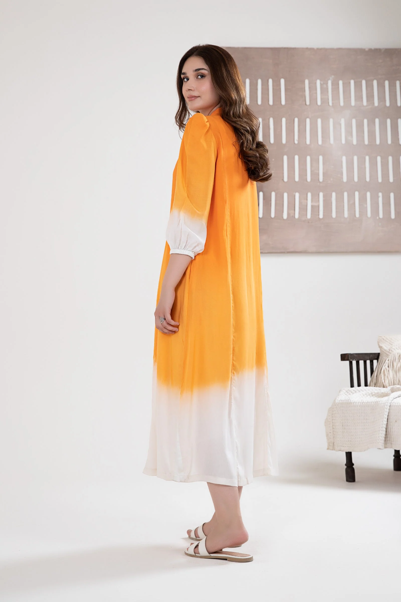 Embroidered Arabic Lawn Tunic - Image 10
