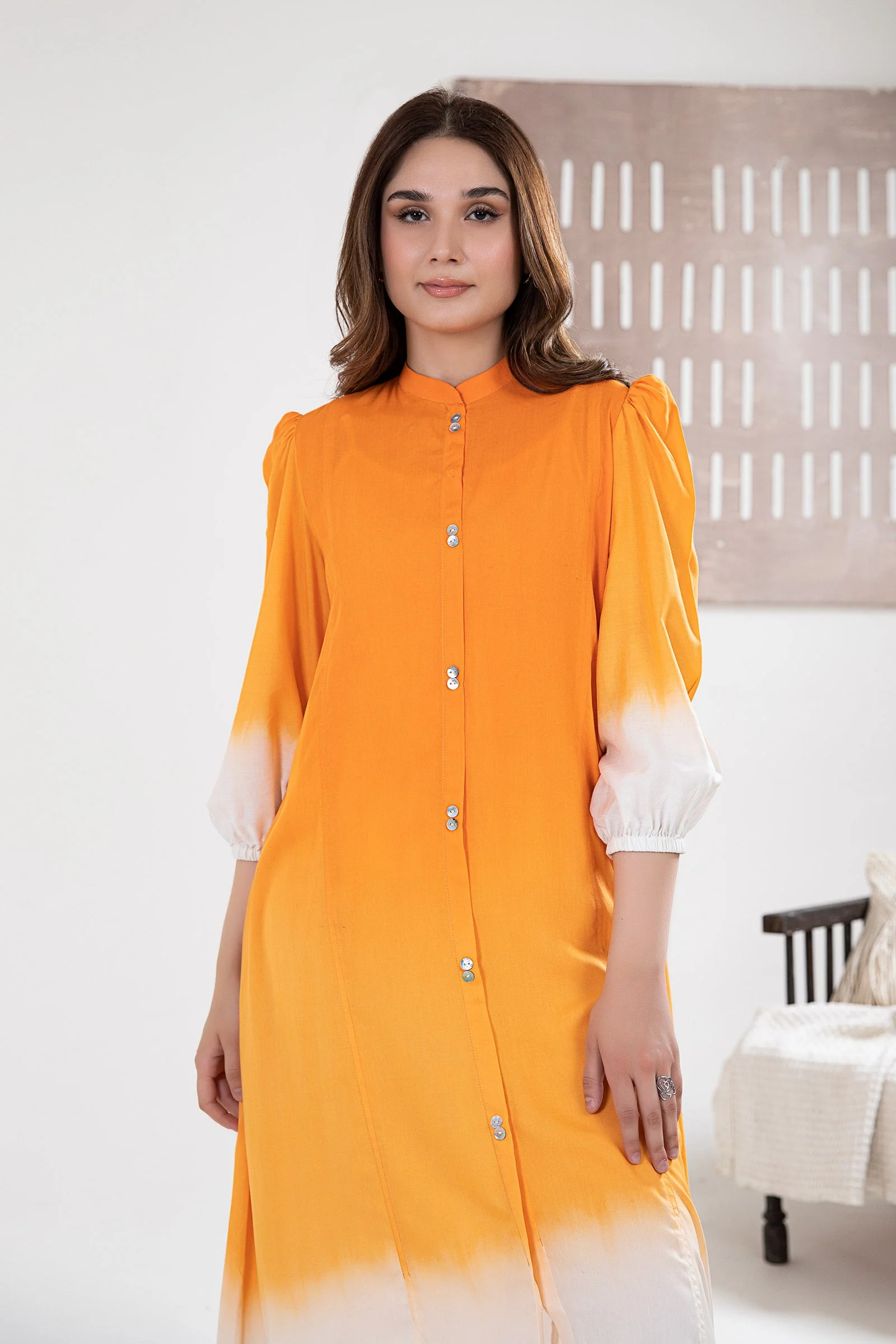 Embroidered Arabic Lawn Tunic - Image 8