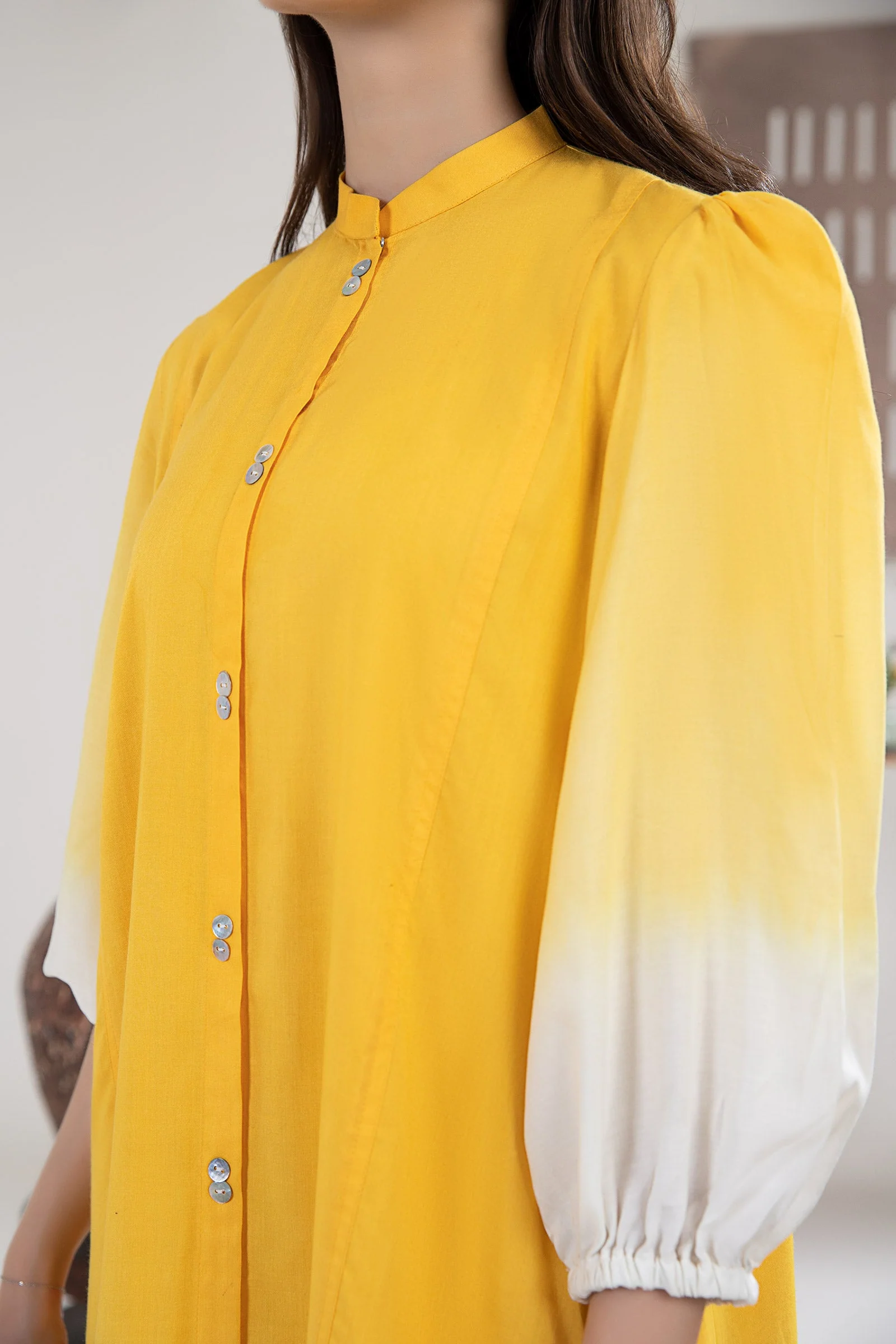Embroidered Arabic Lawn Tunic - Image 3