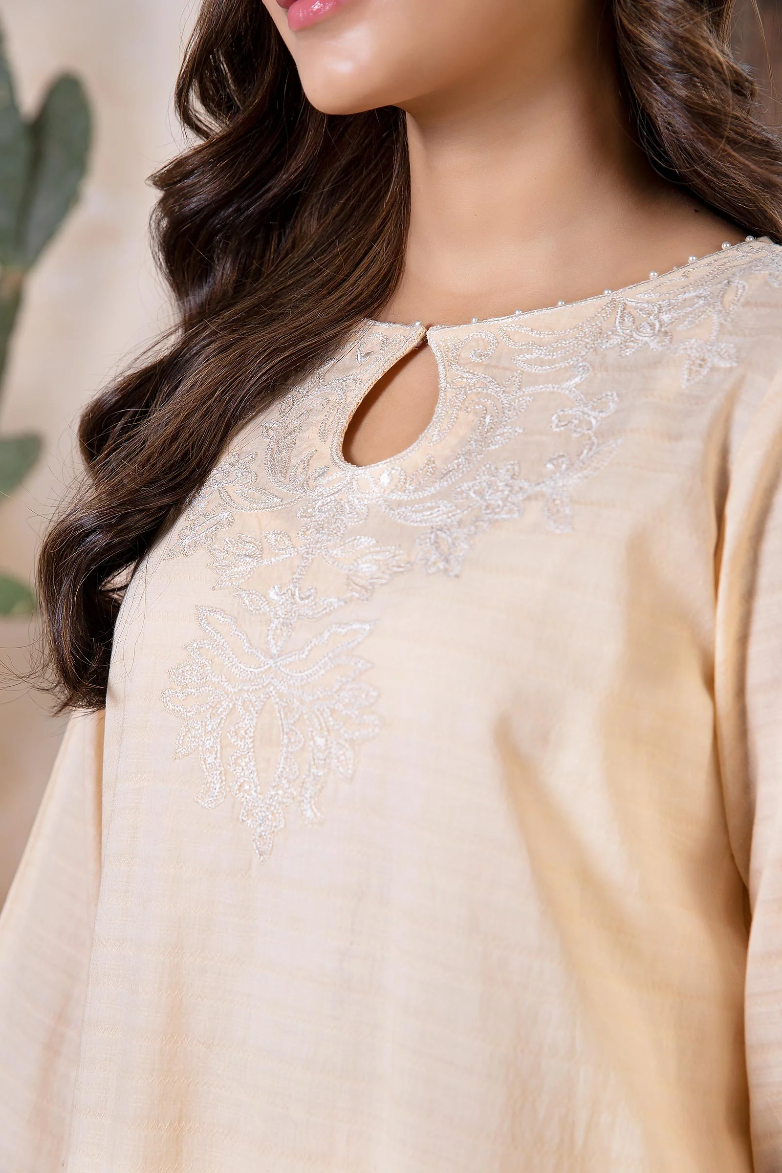2 Piece Embroidered Dobby Lawn Suit - Image 3
