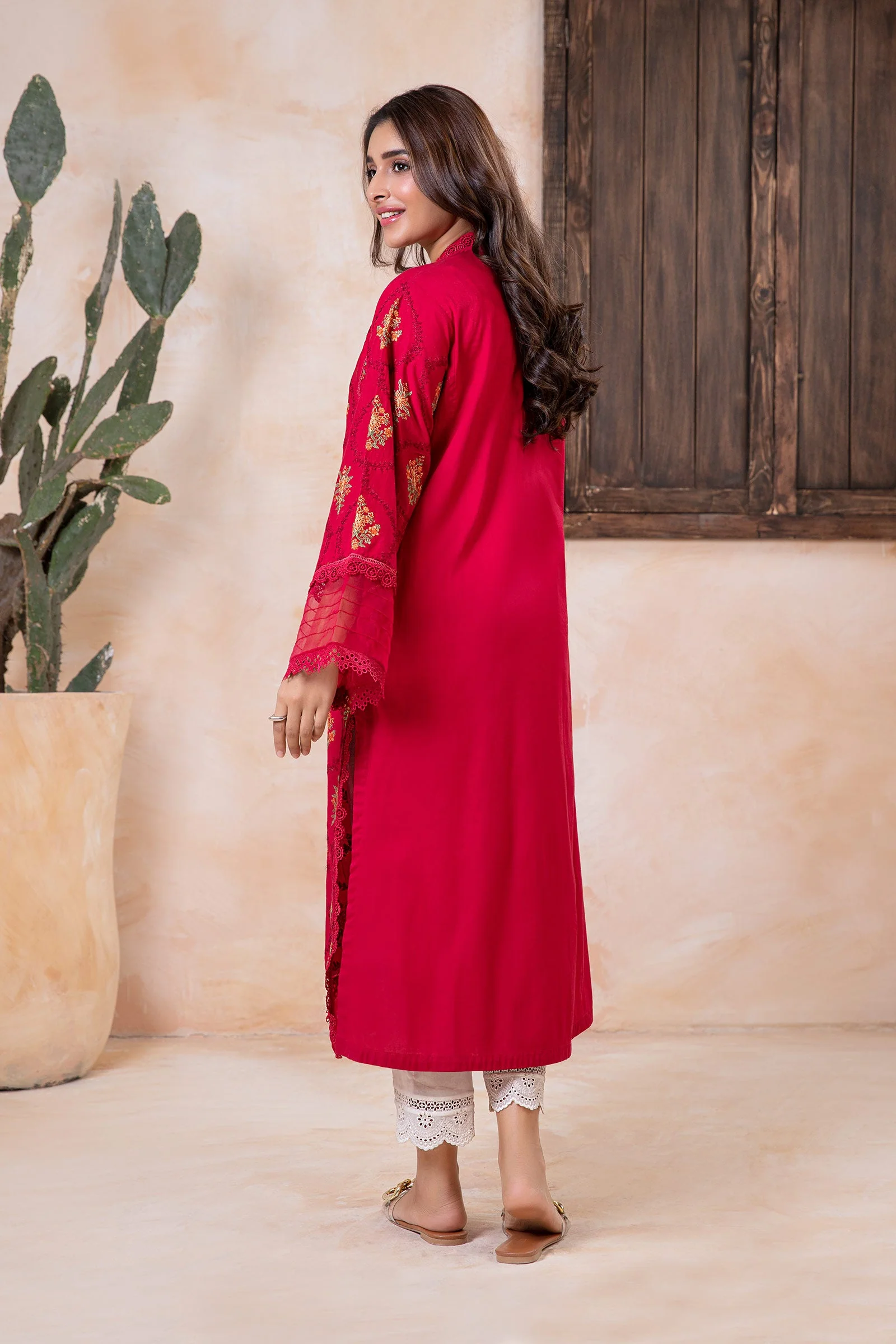 Embroidered Lawn Kurta - Image 11