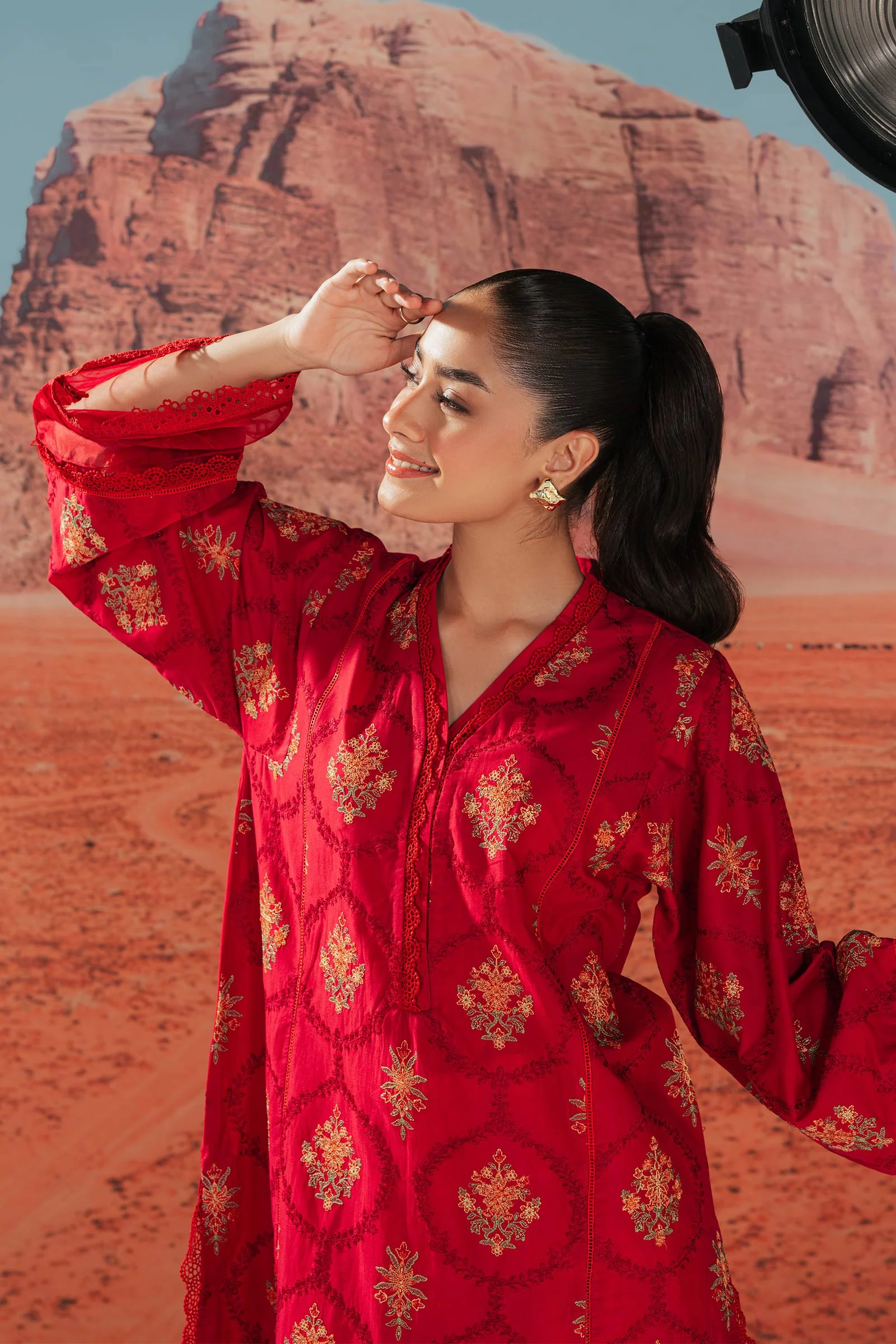 Embroidered Lawn Kurta - Image 2