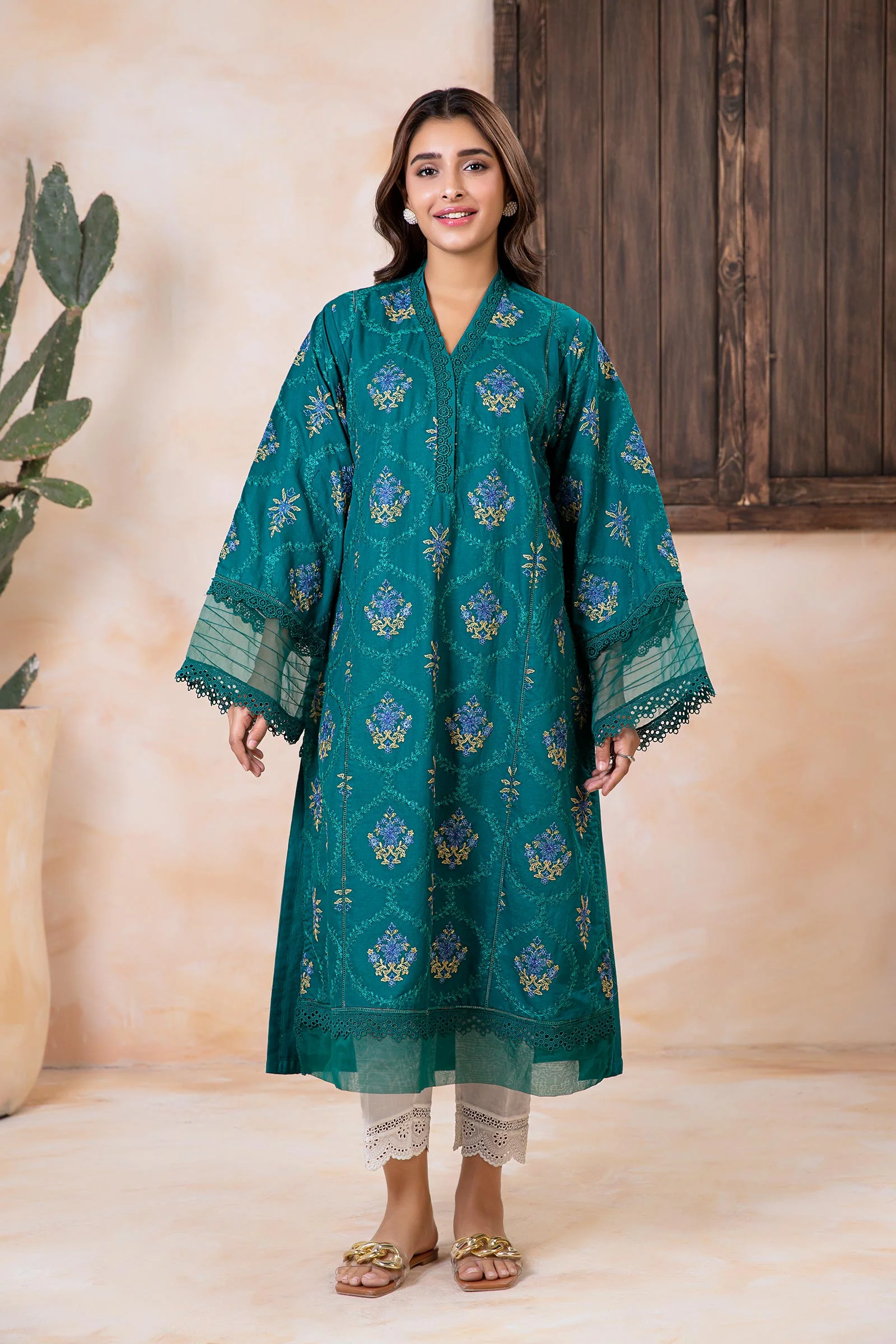 Embroidered Lawn Kurta - Image 11