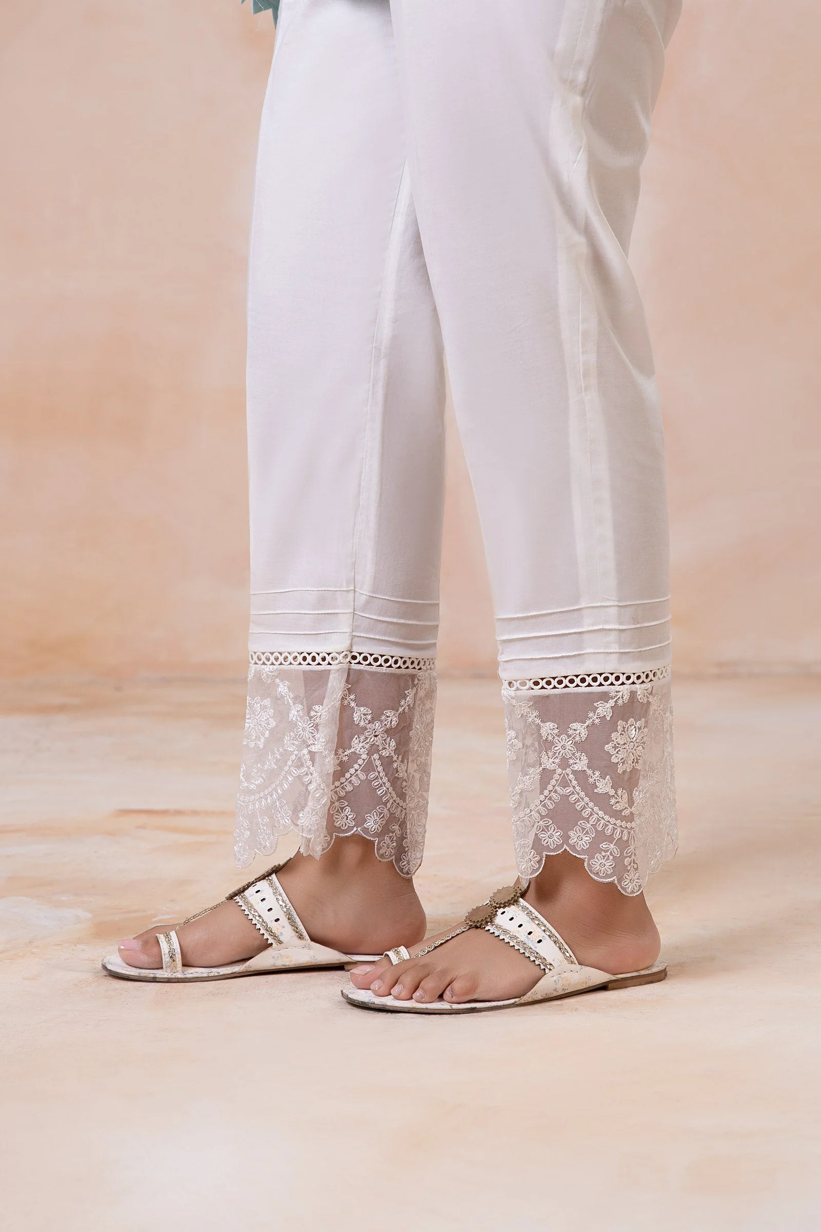 Cambric Straight Trousers