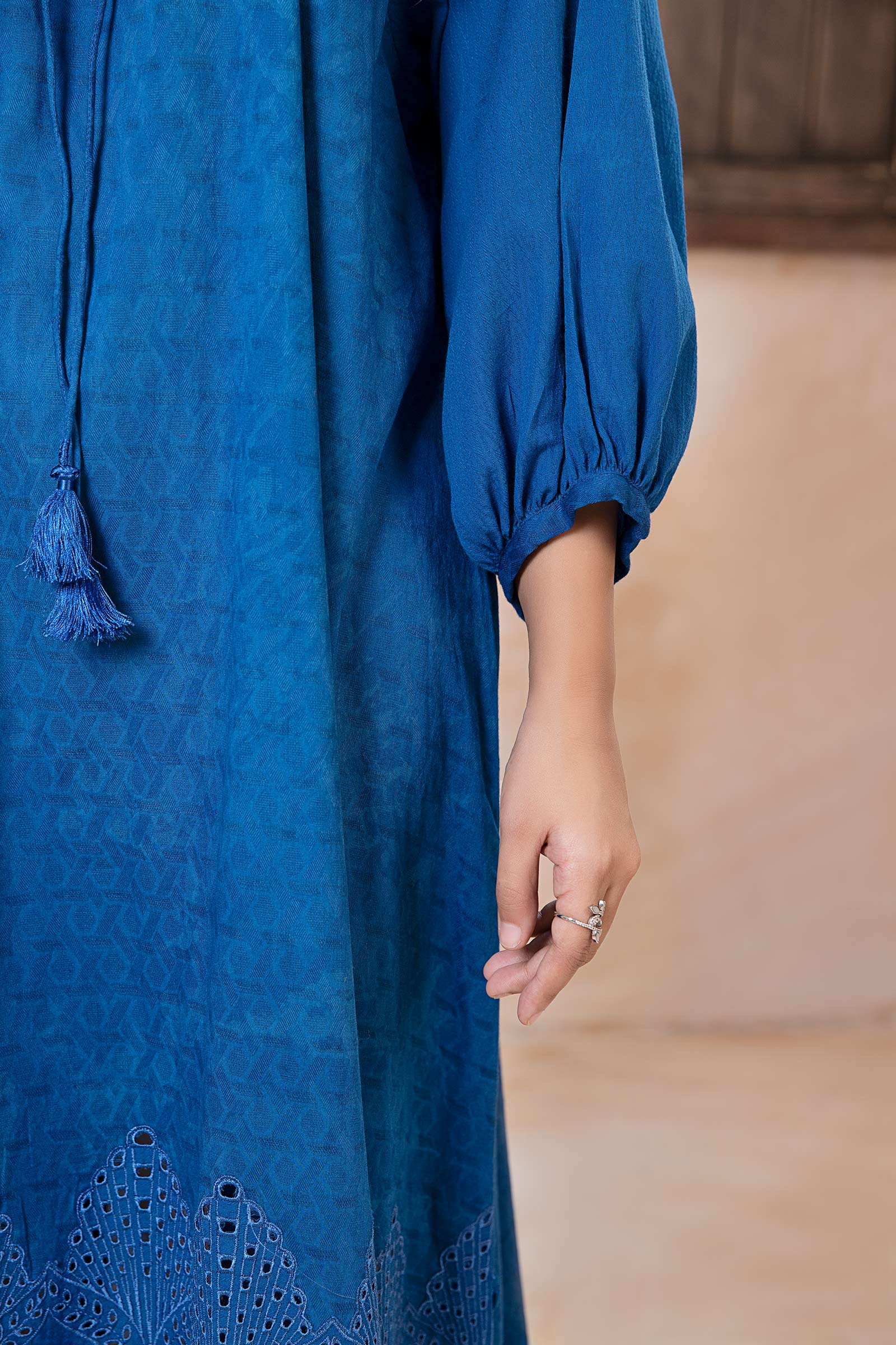 Embroidered Dobby Lawn Tunic - Image 5