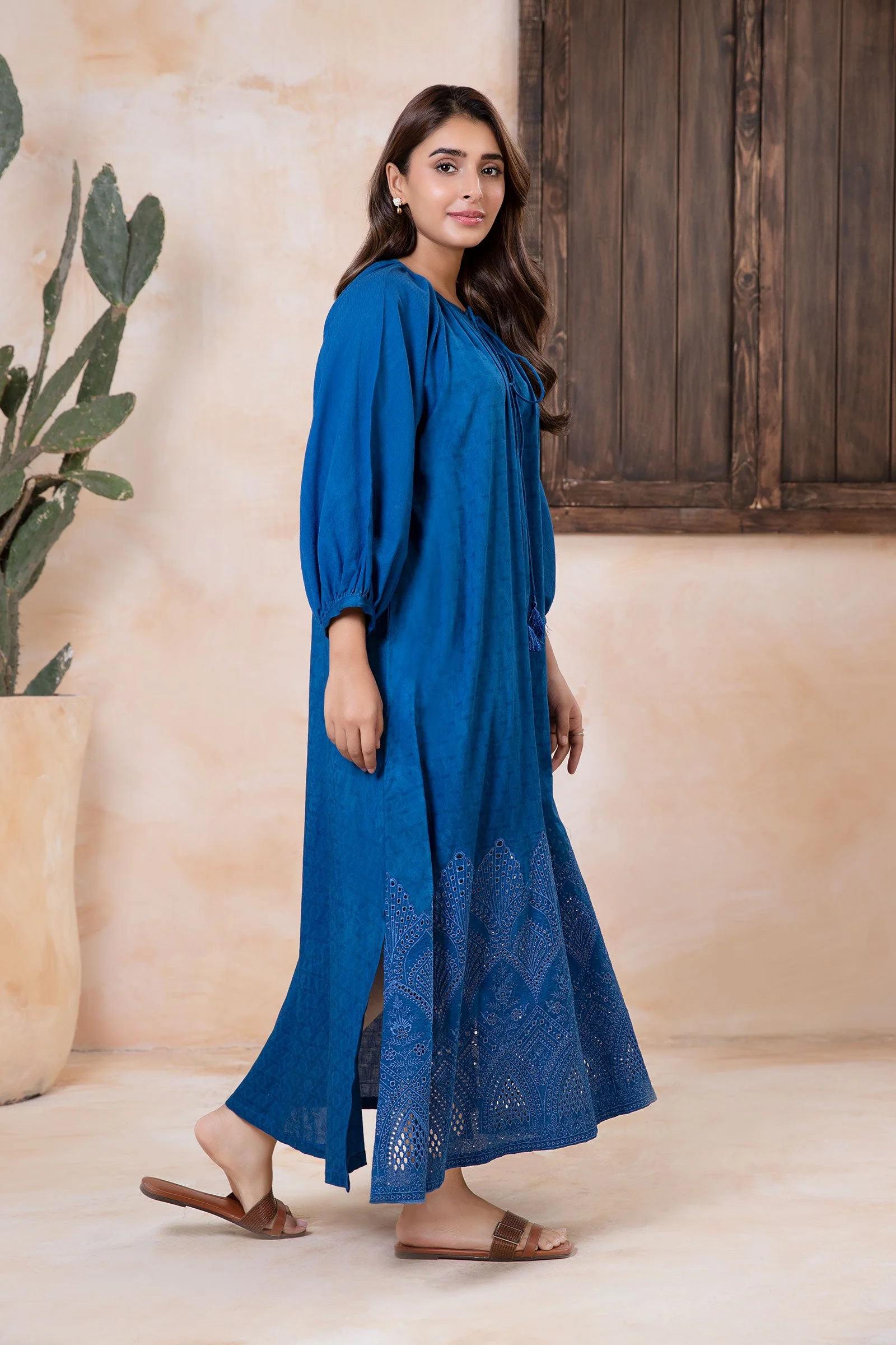 Embroidered Dobby Lawn Tunic - Image 6