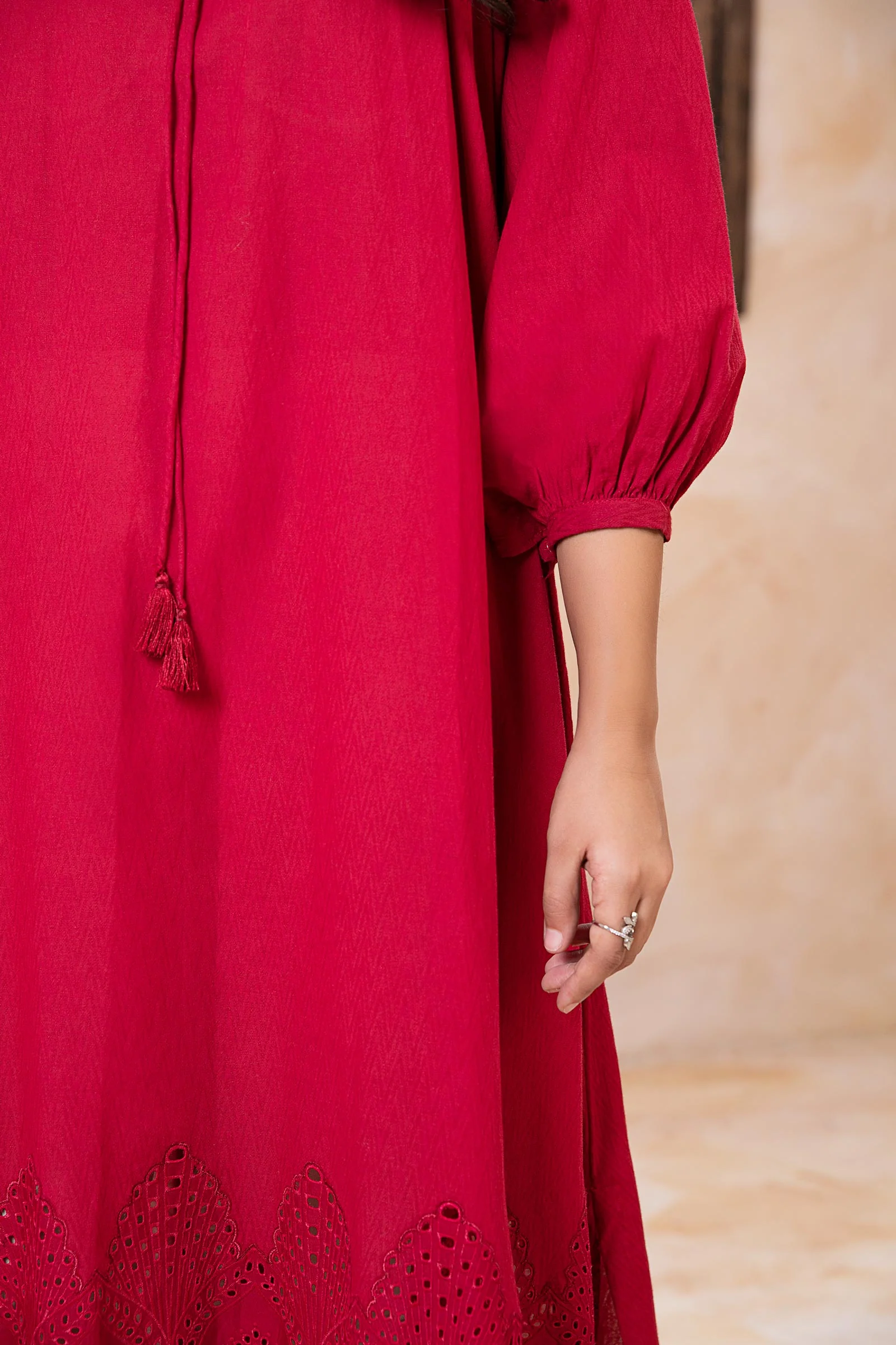 Embroidered Dobby Lawn Tunic - Image 4