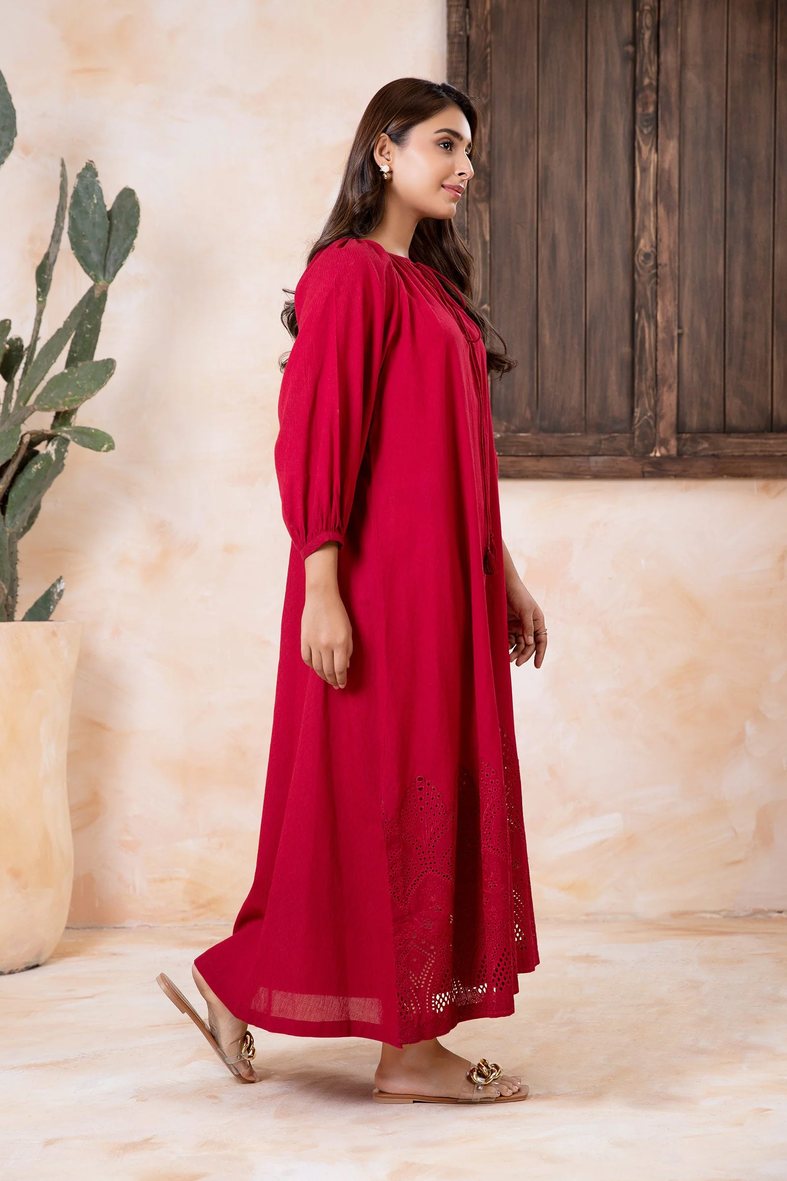 Embroidered Dobby Lawn Tunic - Image 5