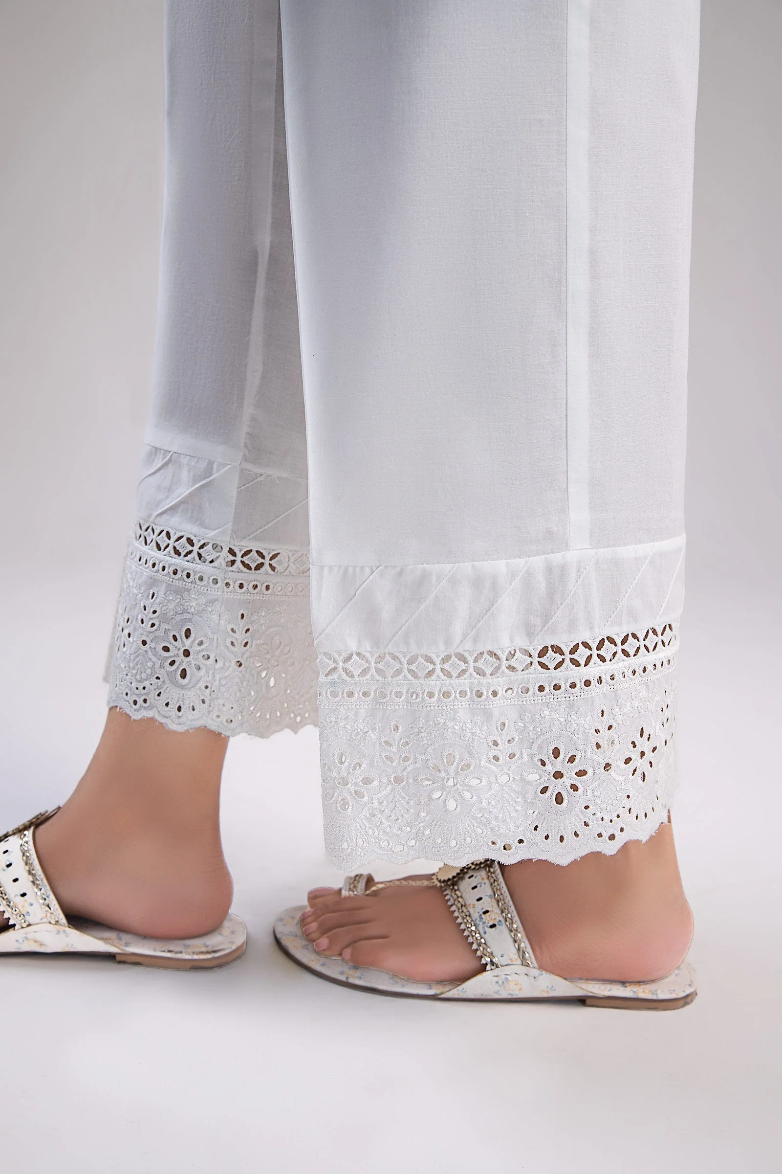 Cambric Wide Leg Trousers
