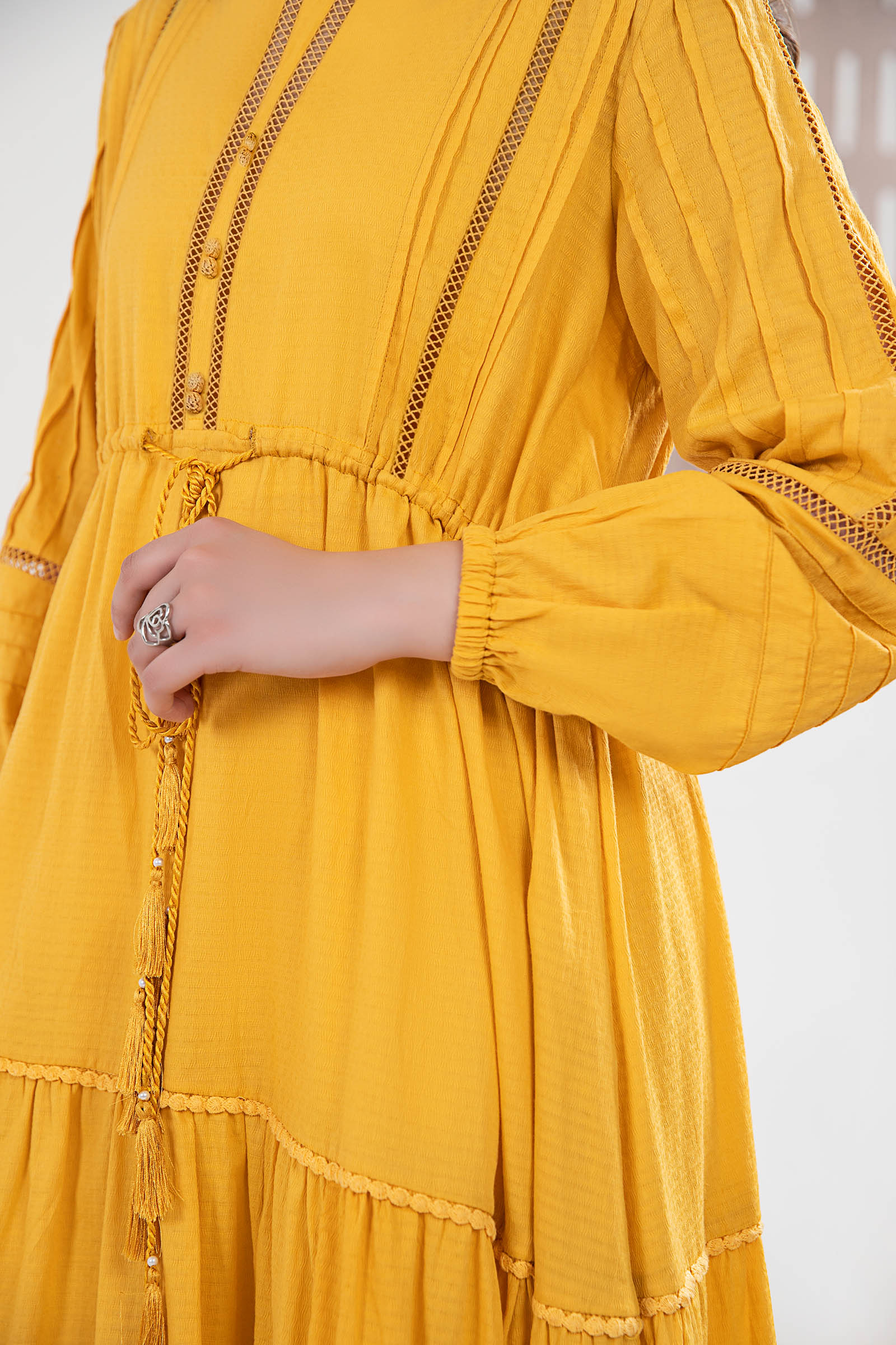 Solid Dobby Lawn Dress - Image 3