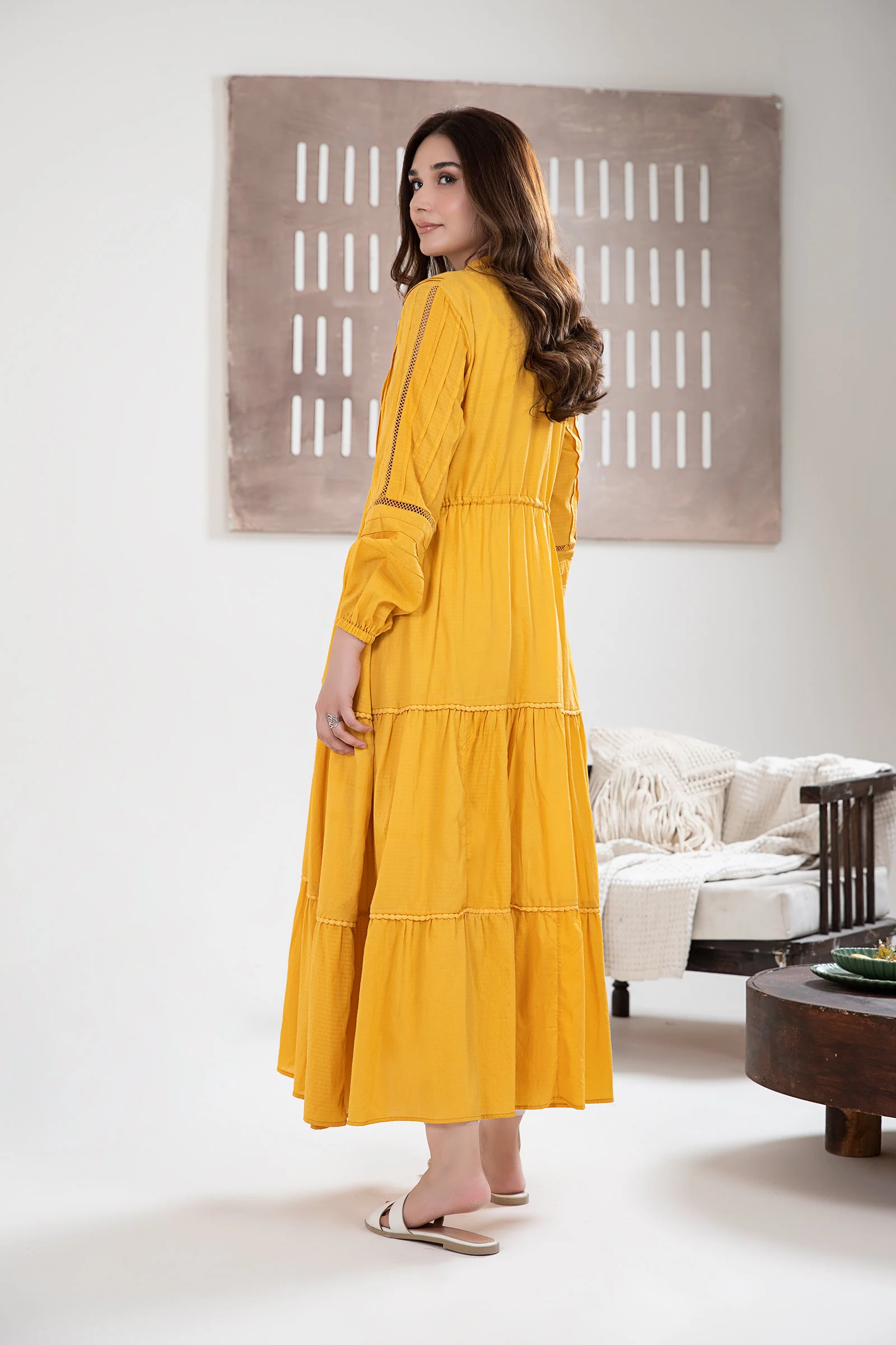 Solid Dobby Lawn Dress - Image 4