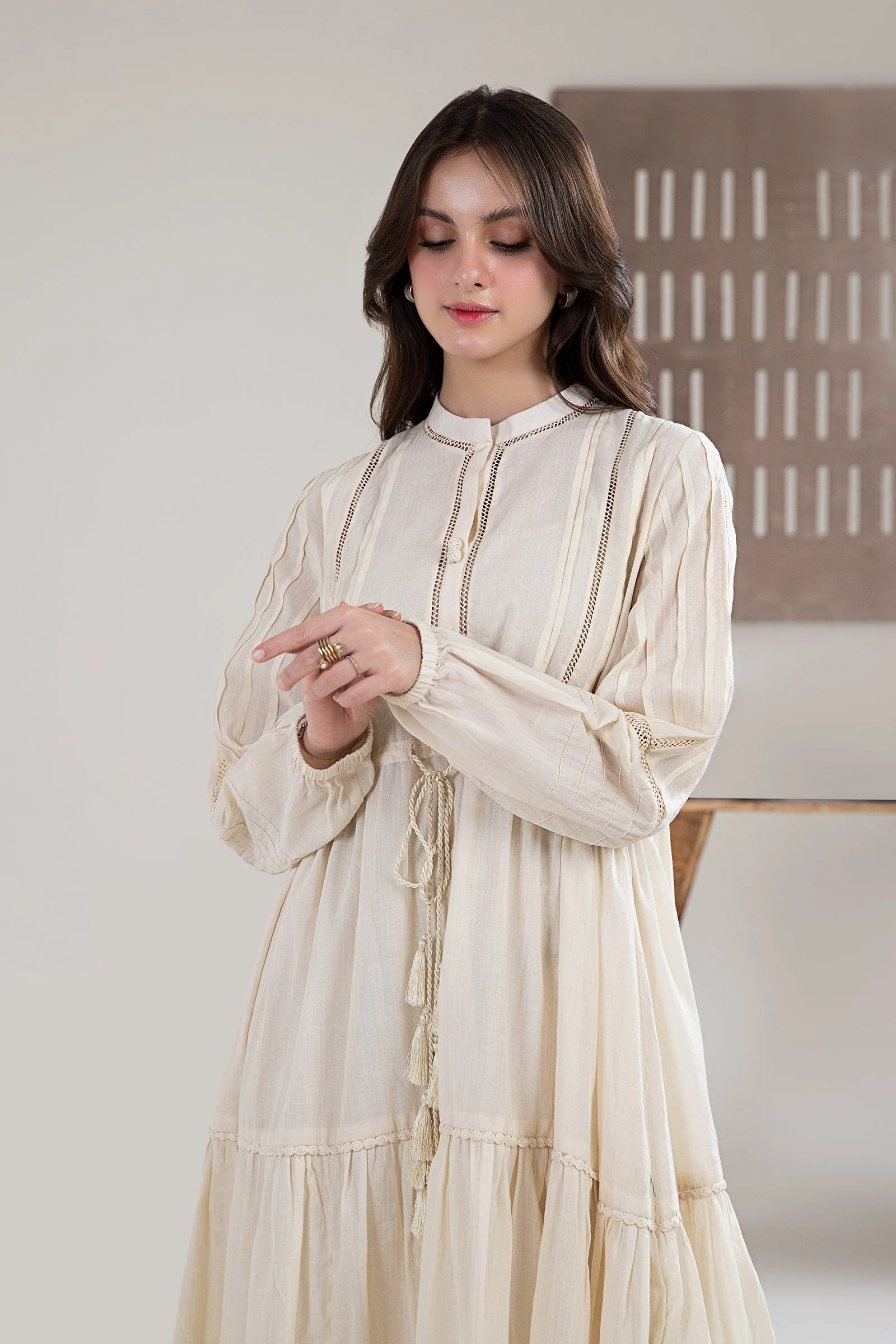 Solid Dobby Lawn Dress - Image 2