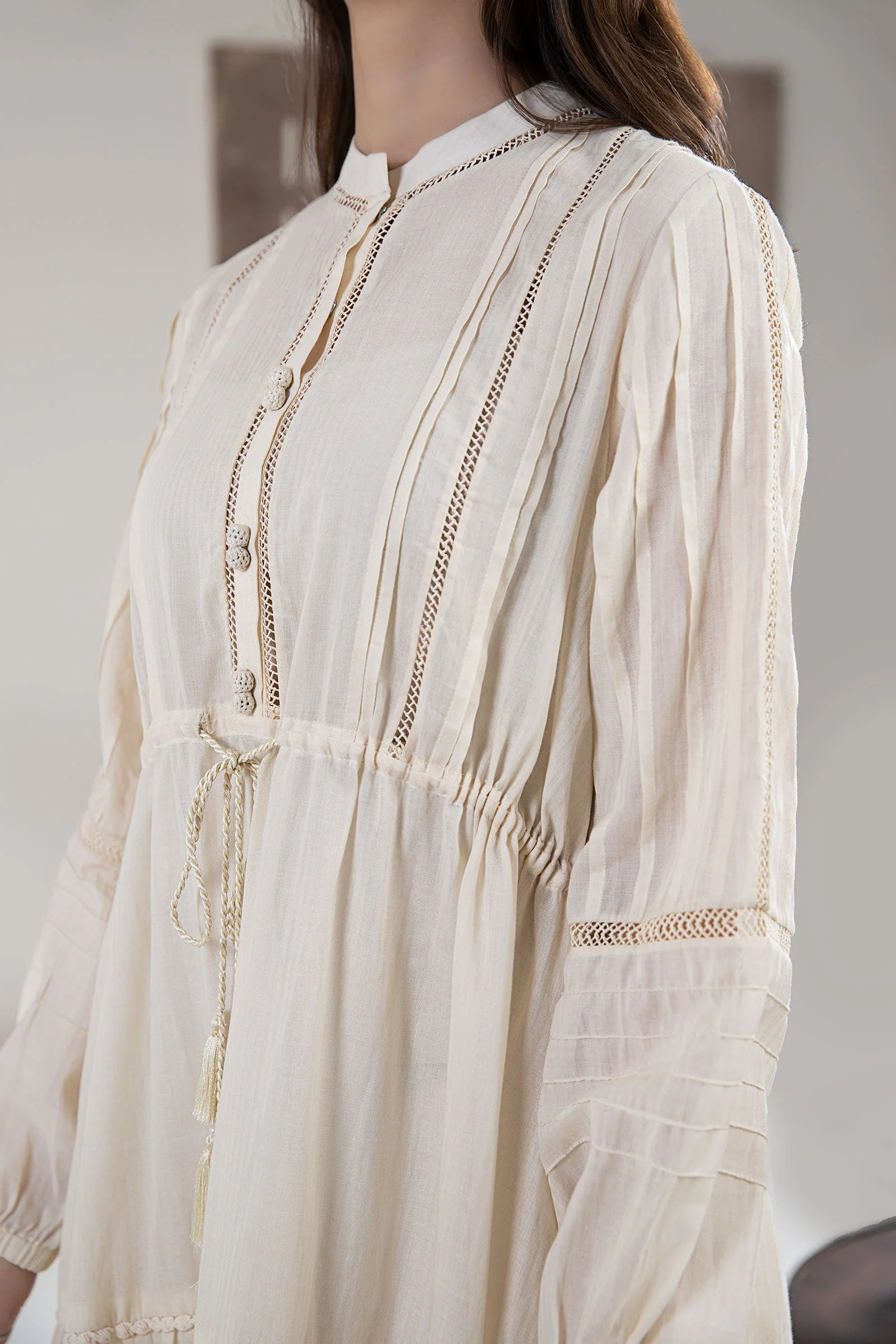 Solid Dobby Lawn Dress - Image 3