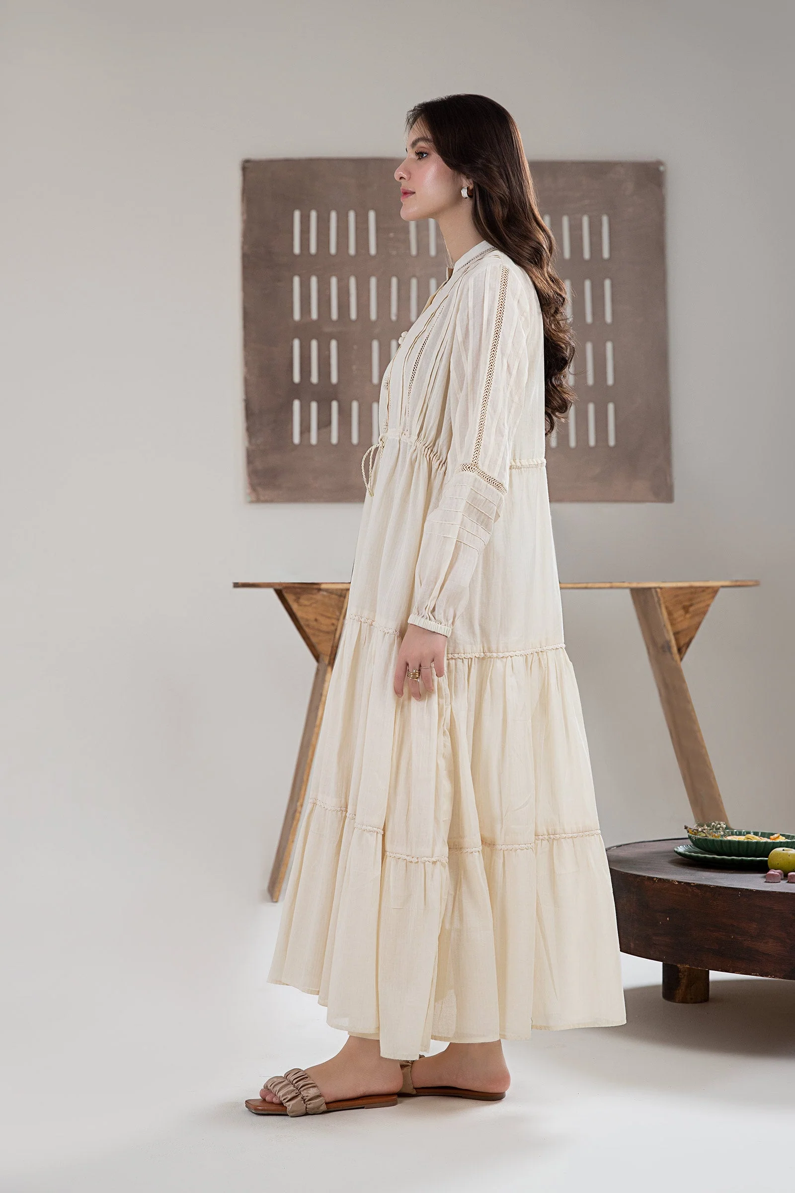 Solid Dobby Lawn Dress - Image 4
