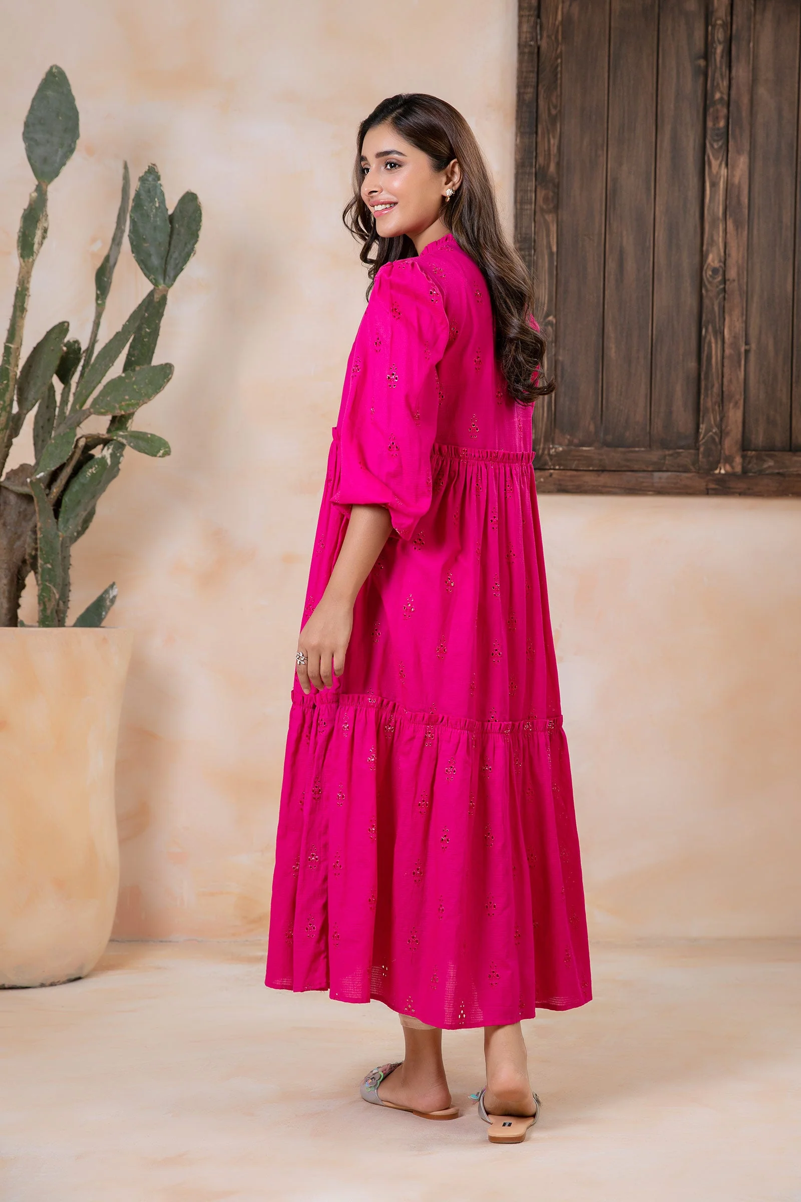 Embroidered Lawn Dress - Image 7