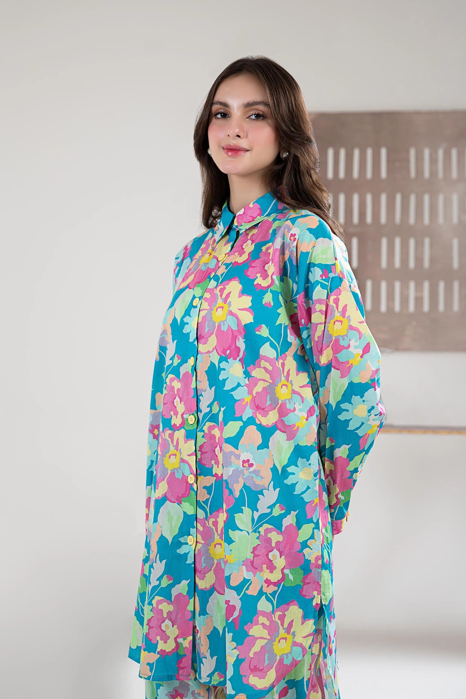 2 Piece Printed Arabic Lawn Suit