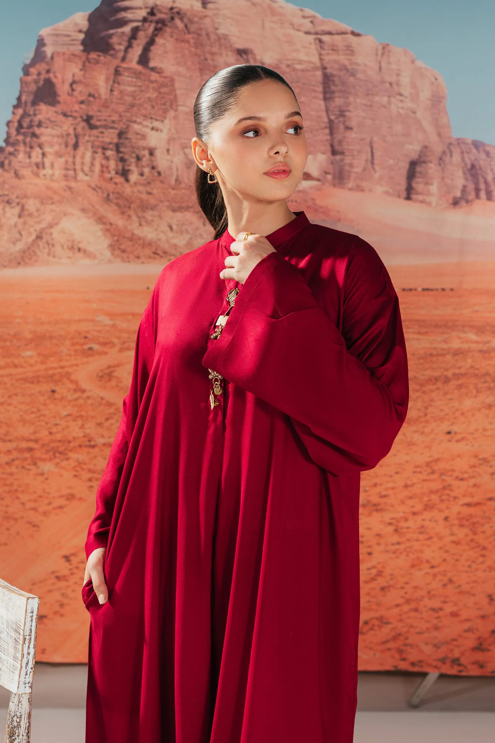 2 Piece Solid Arabic Lawn Suit - Image 4