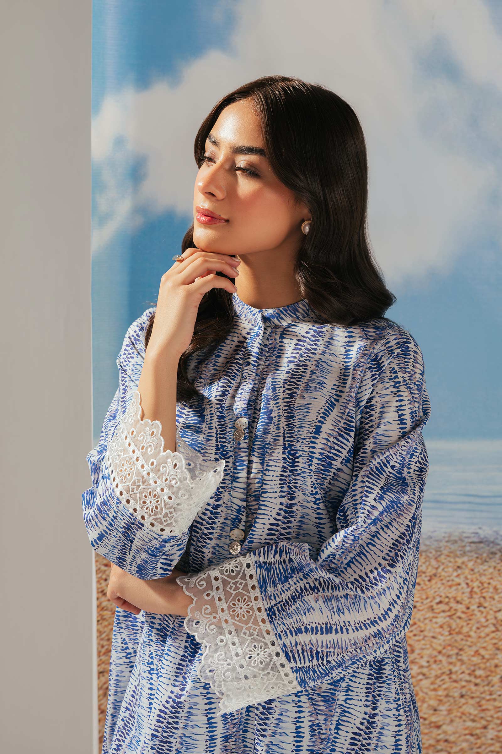 2 Piece Printed Cambric Suit - Image 2