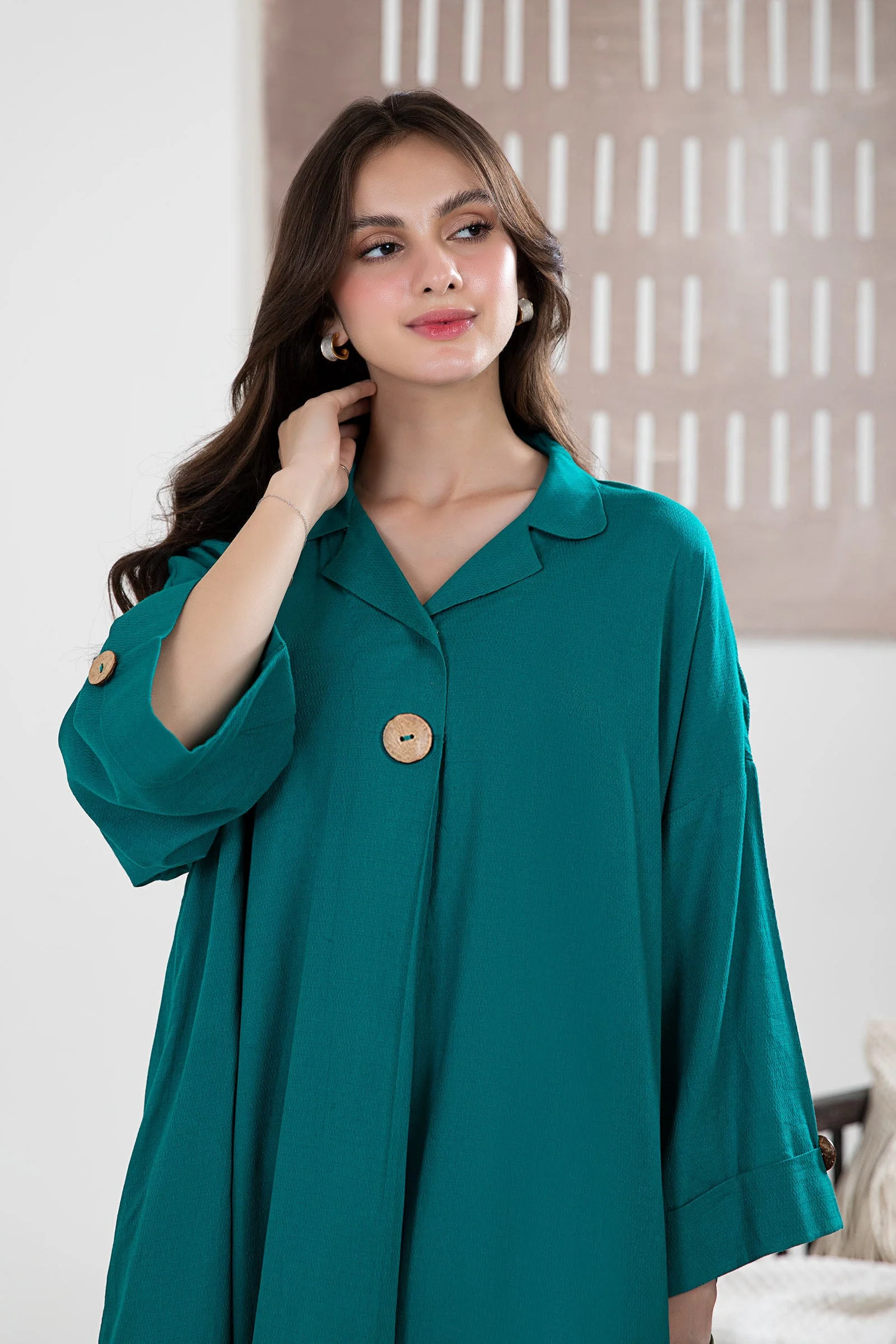 Solid Dobby Lawn Tunic - Image 2