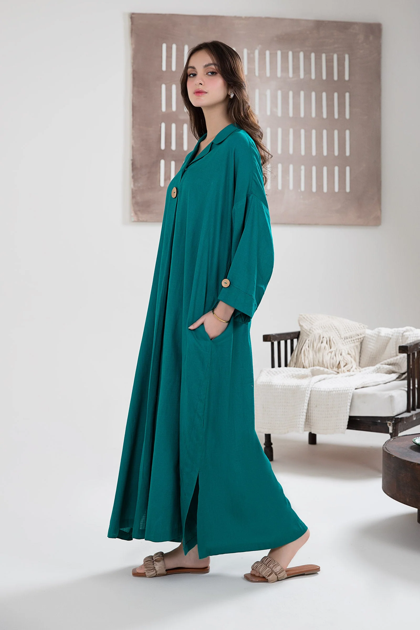 Solid Dobby Lawn Tunic - Image 3