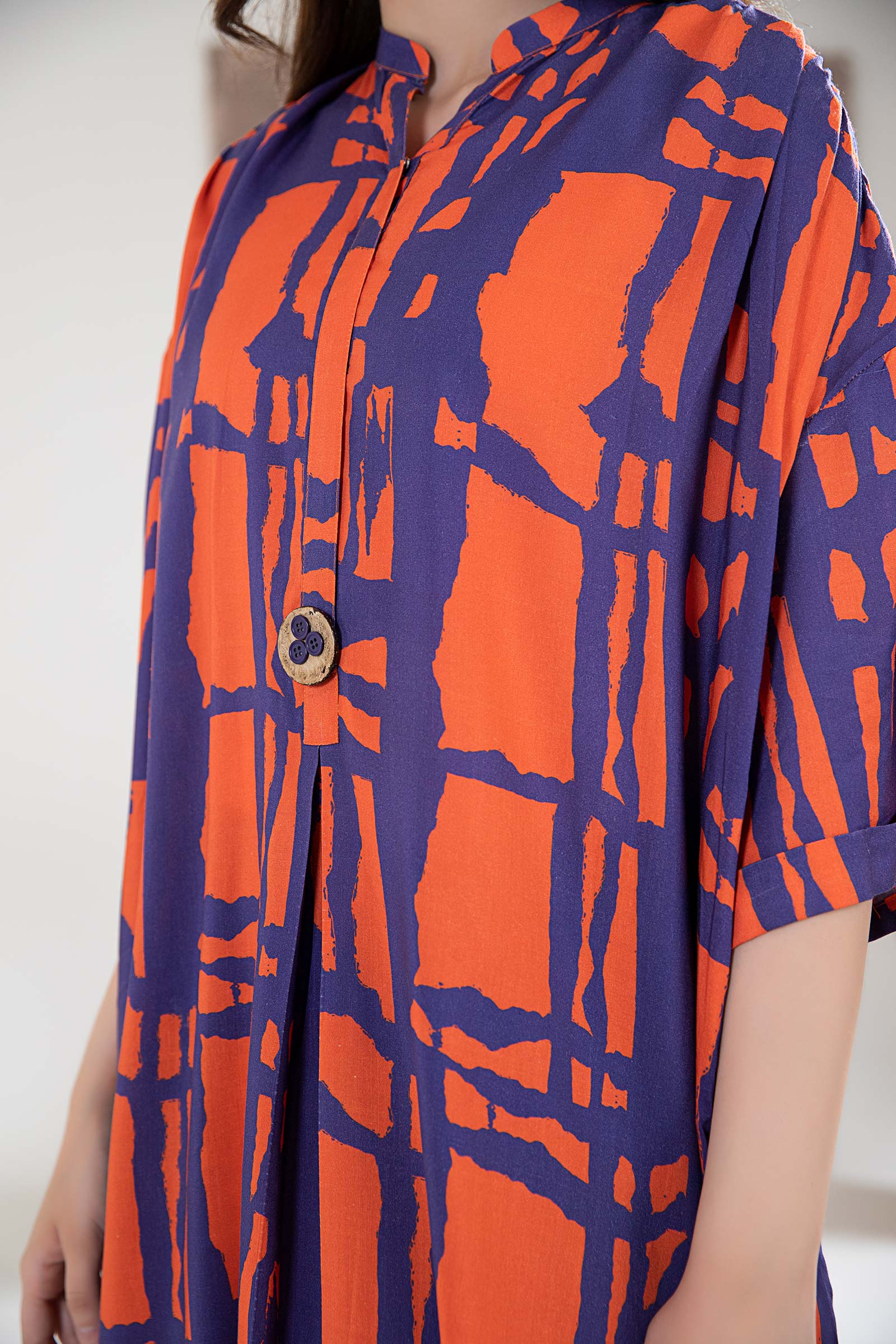 Printed Arabic Lawn Tunic - Image 3