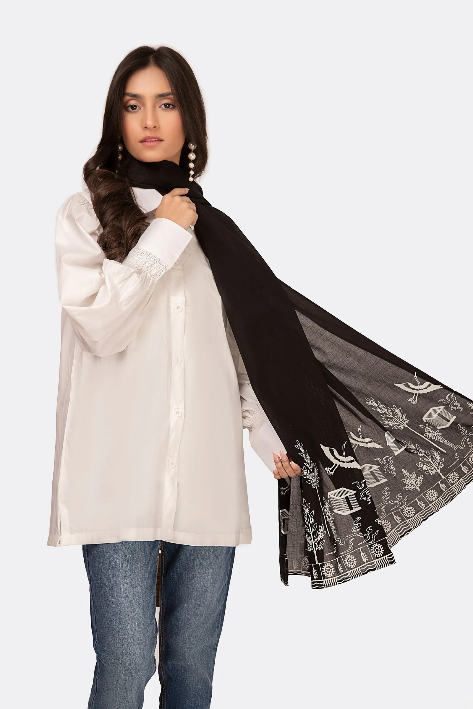 Scarf Black MB-EF23-116 - Image 2