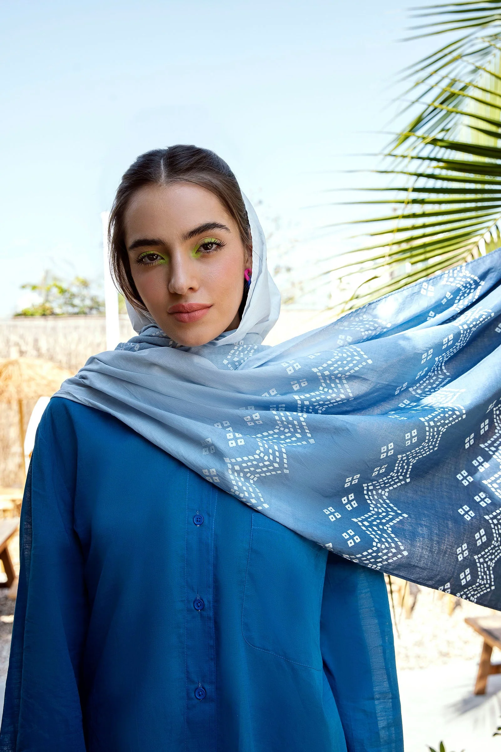 Scarf Blue MB-EF23-135 - Image 2