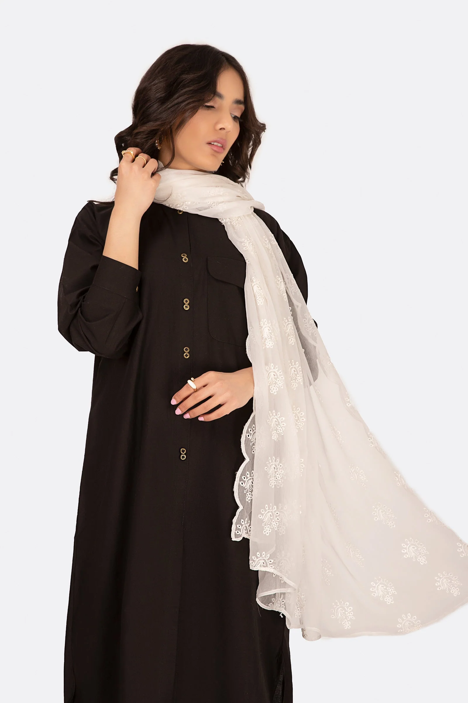 Scarf White MB-EF23-148 - Image 2