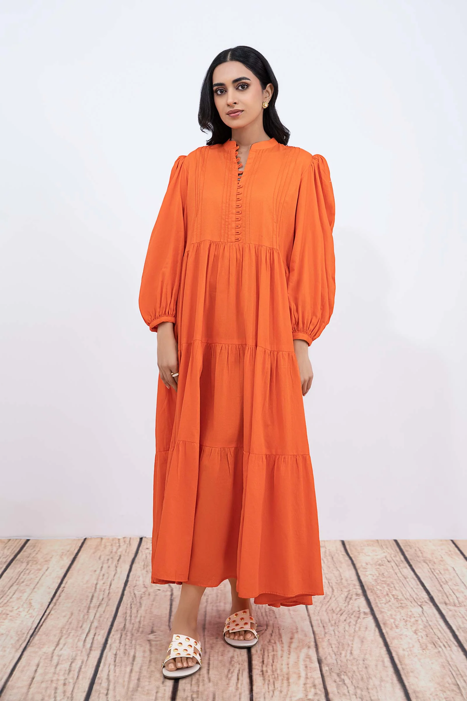 Dyed Dobby Lawn Dress - Image 2