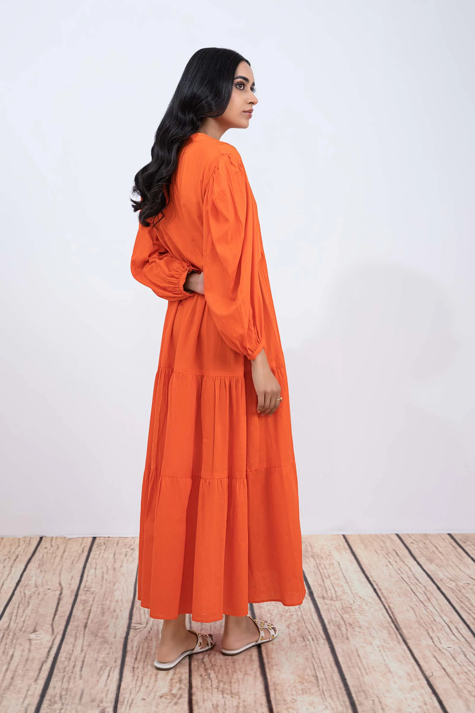 Dyed Dobby Lawn Dress - Image 6