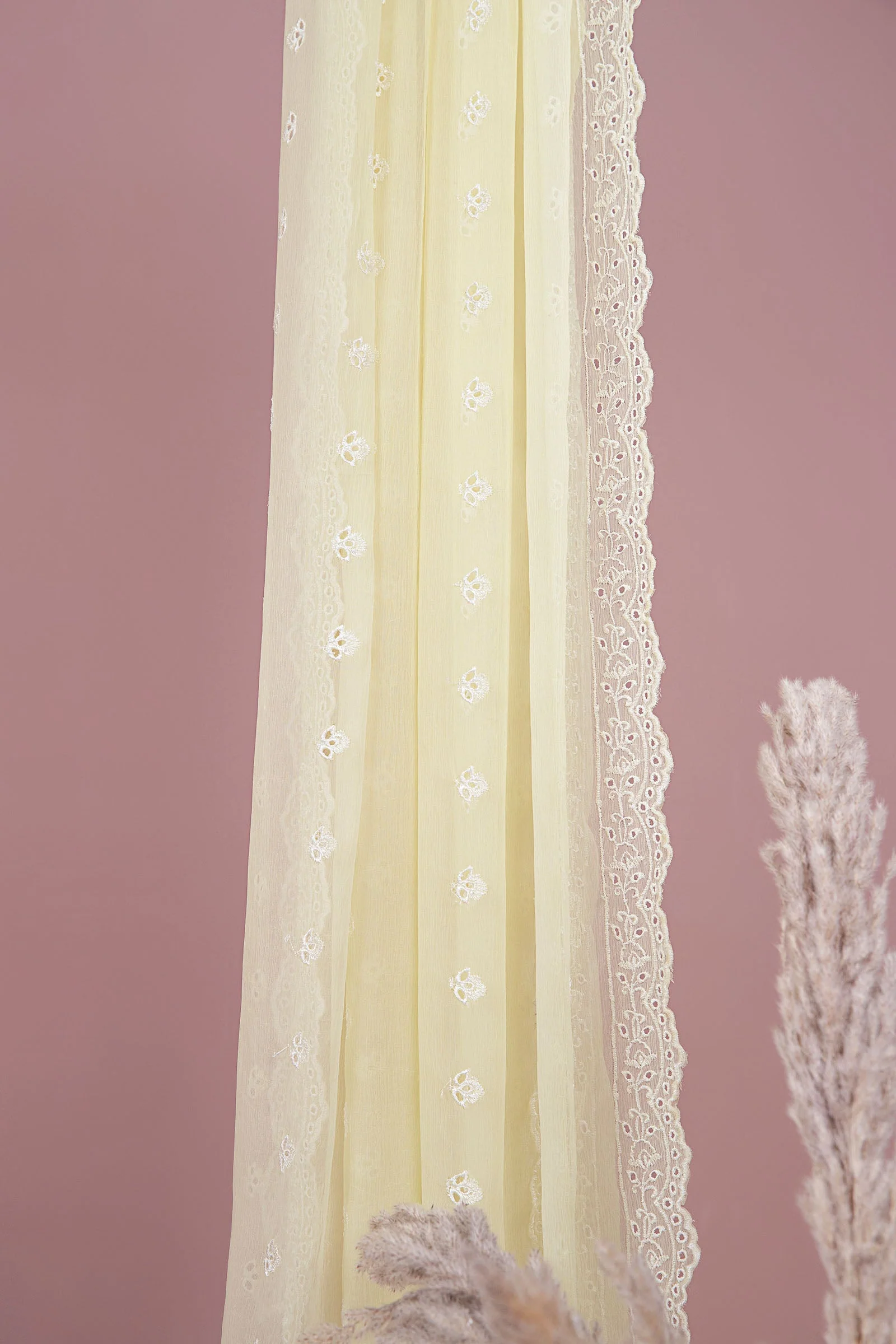 Embroidered Chiffon Dupatta - Image 2