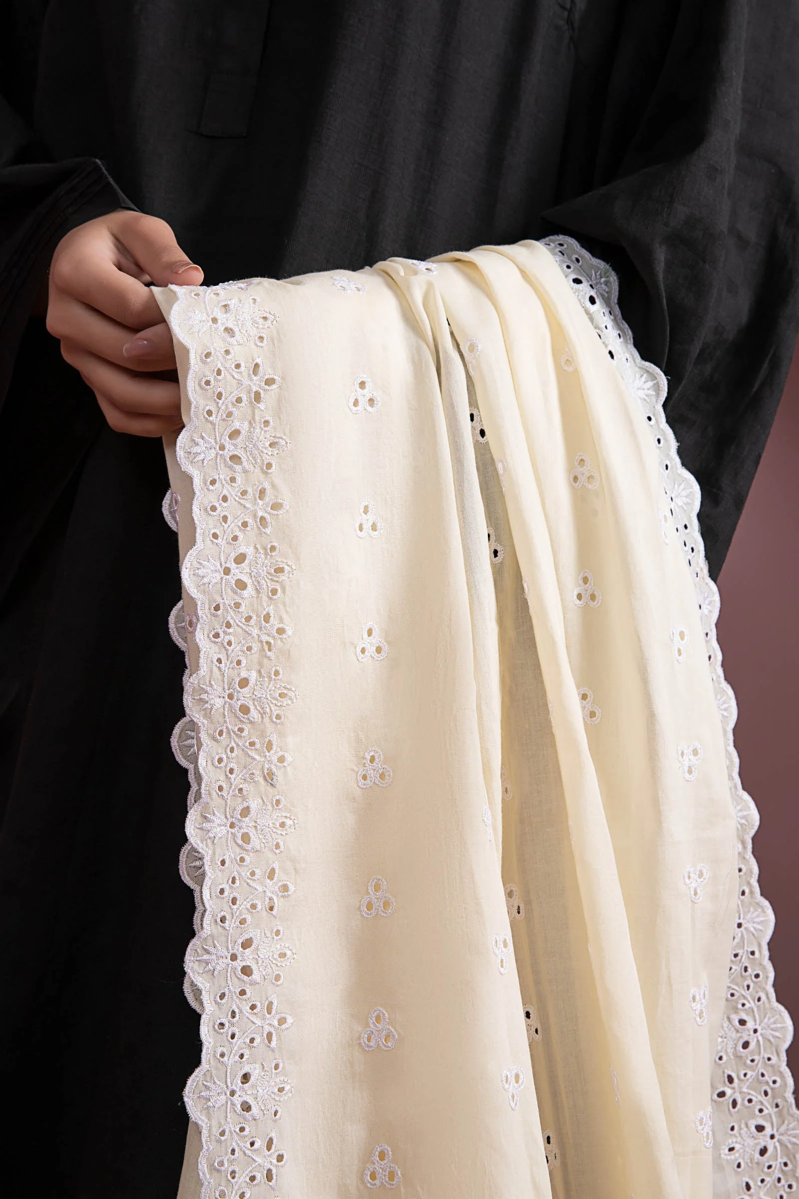 Embroidered Lawn Dupatta