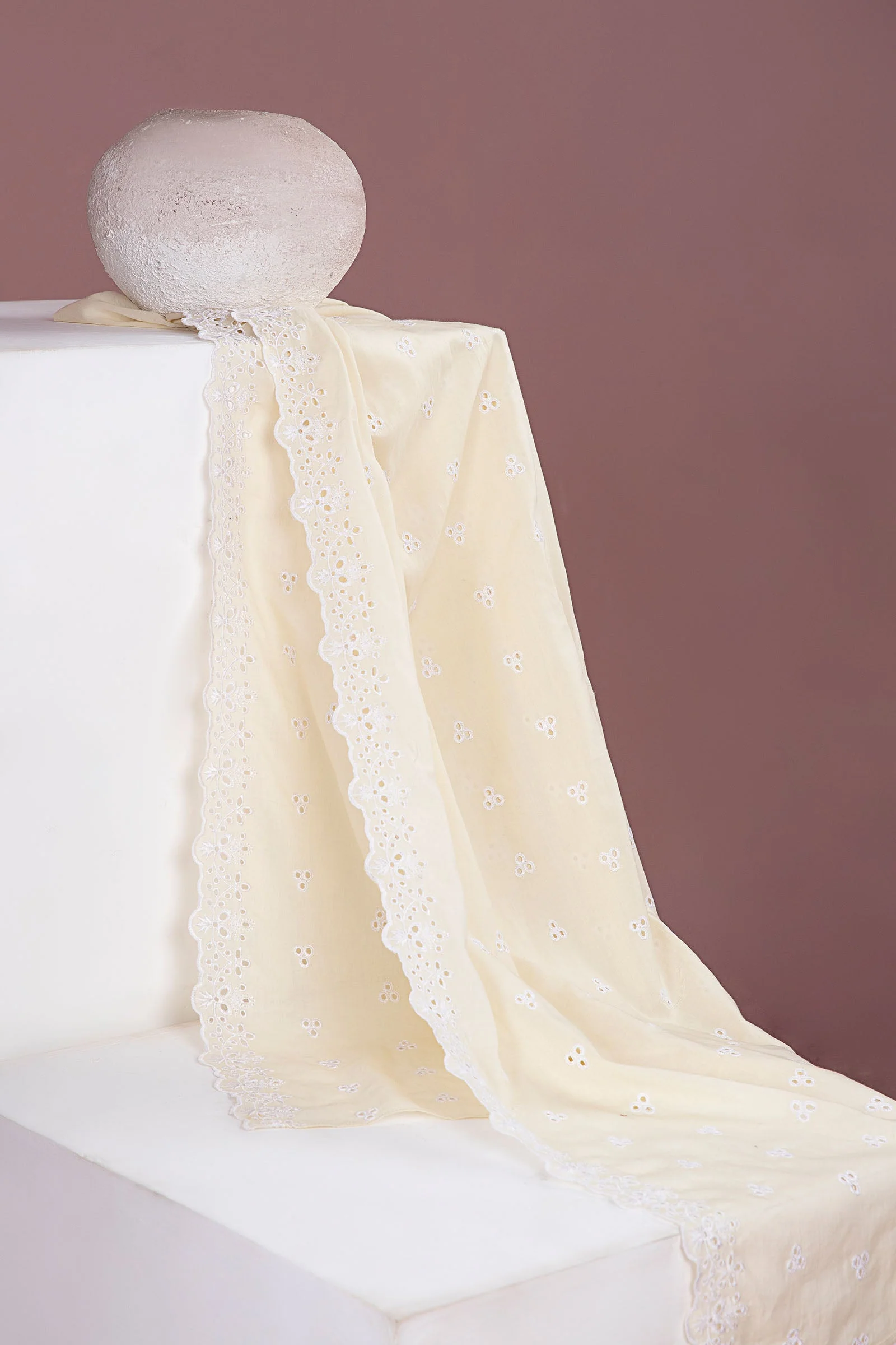 Embroidered Lawn Dupatta - Image 3