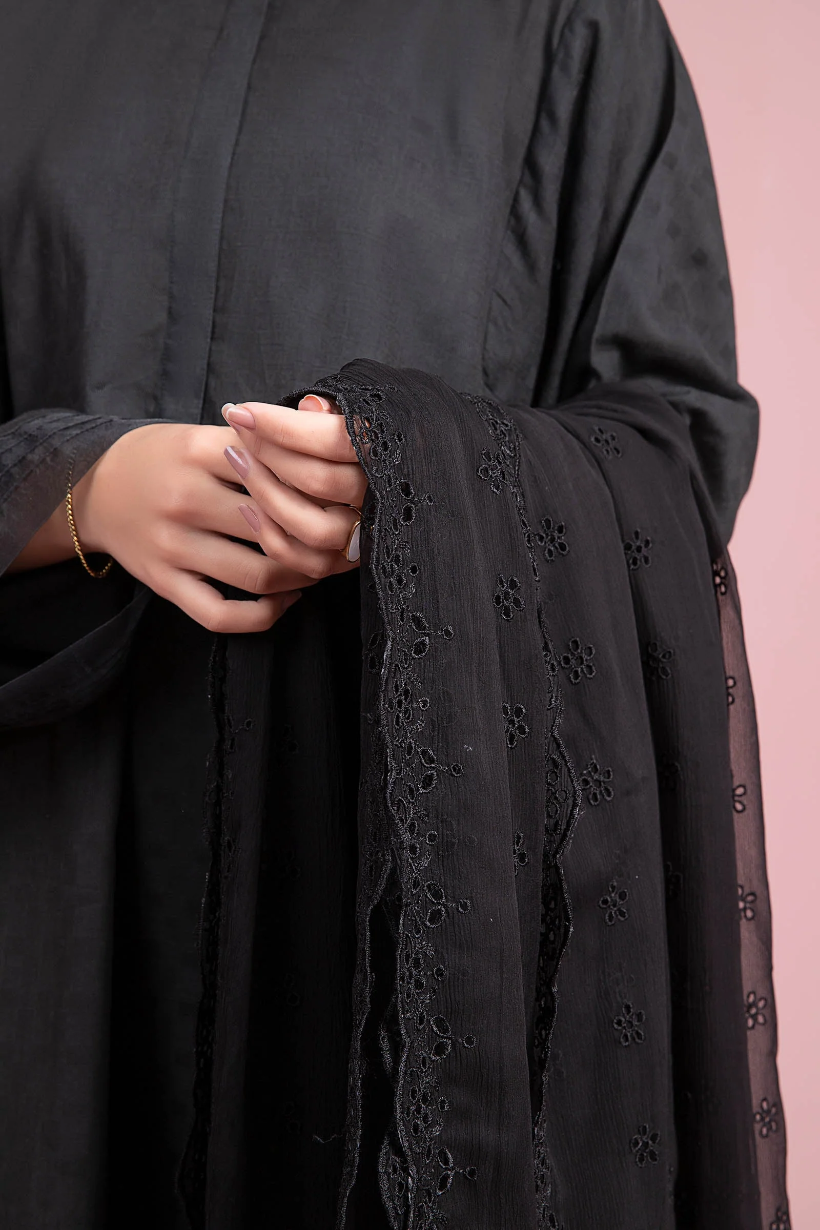 Embroidered Chiffon Dupatta - Image 2
