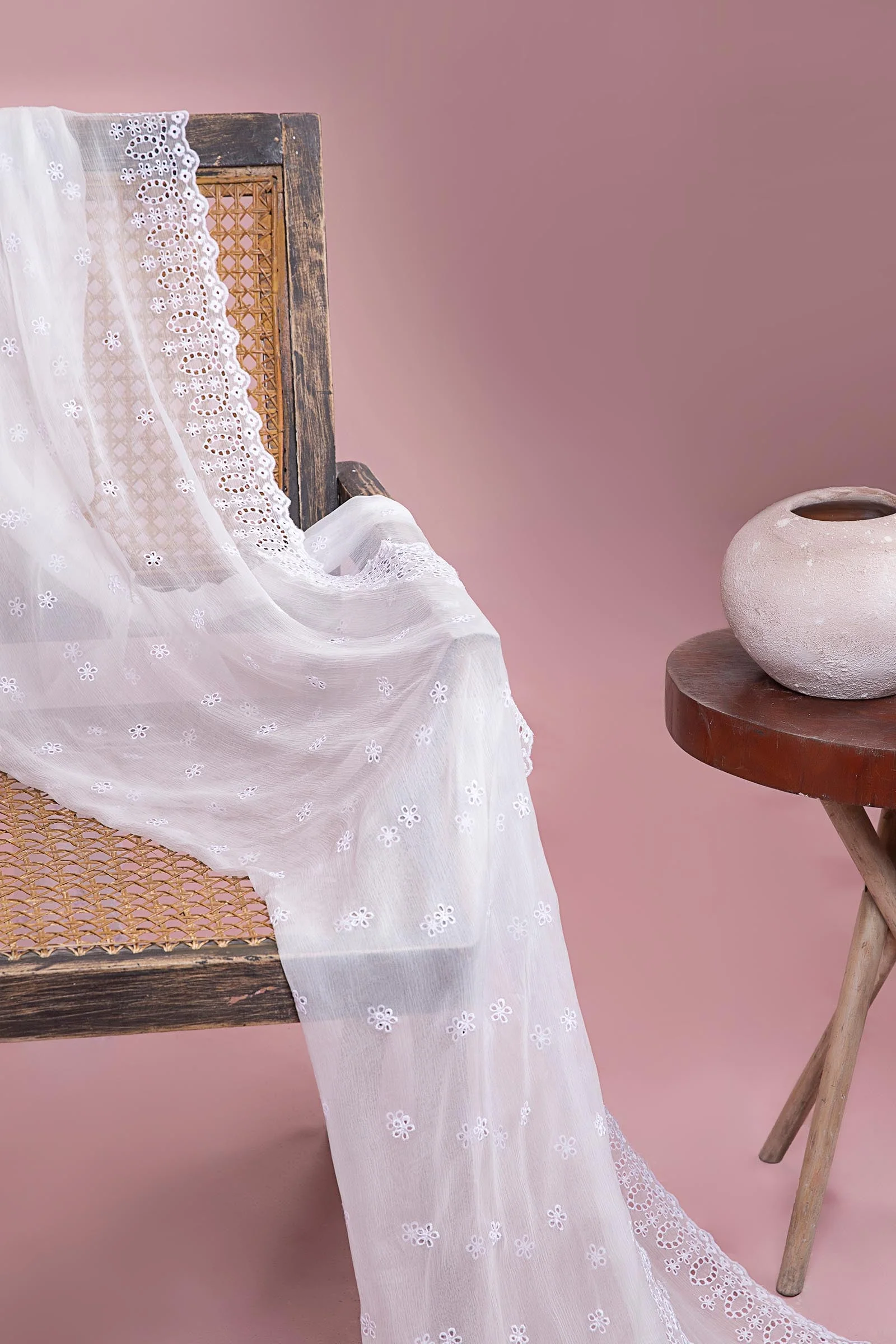 Embroidered Chiffon Dupatta - Image 4
