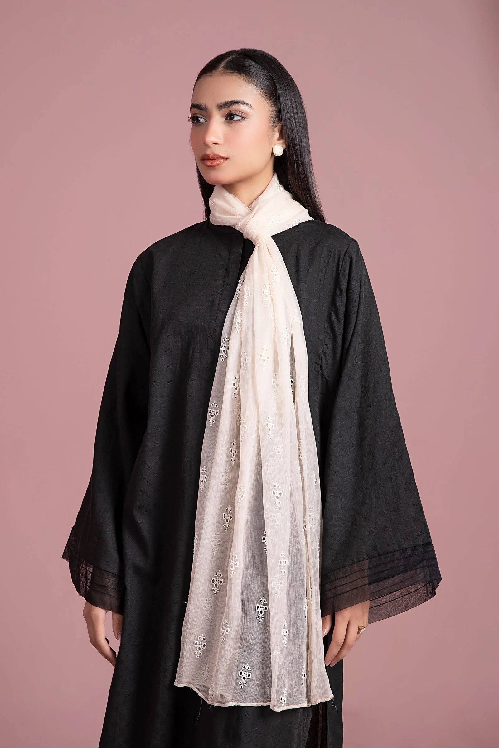 Embroidered Chiffon Dupatta